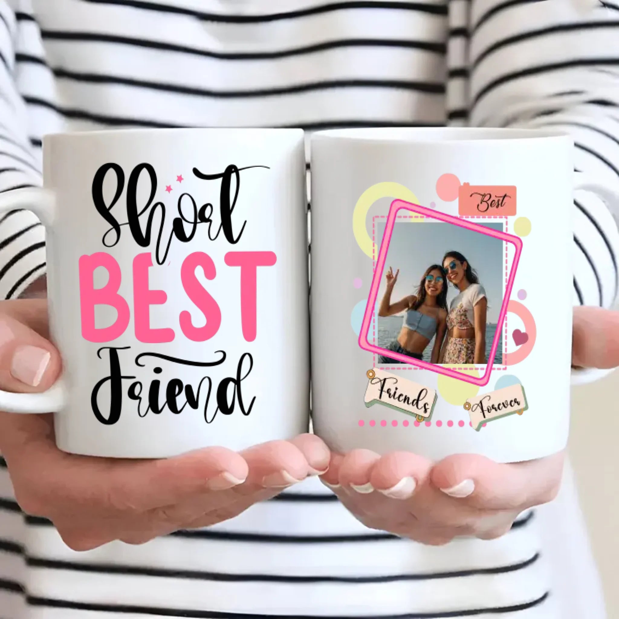 BestieMug-Minimalist Short Best Friend Mug – Custom Name Design - 89Prints