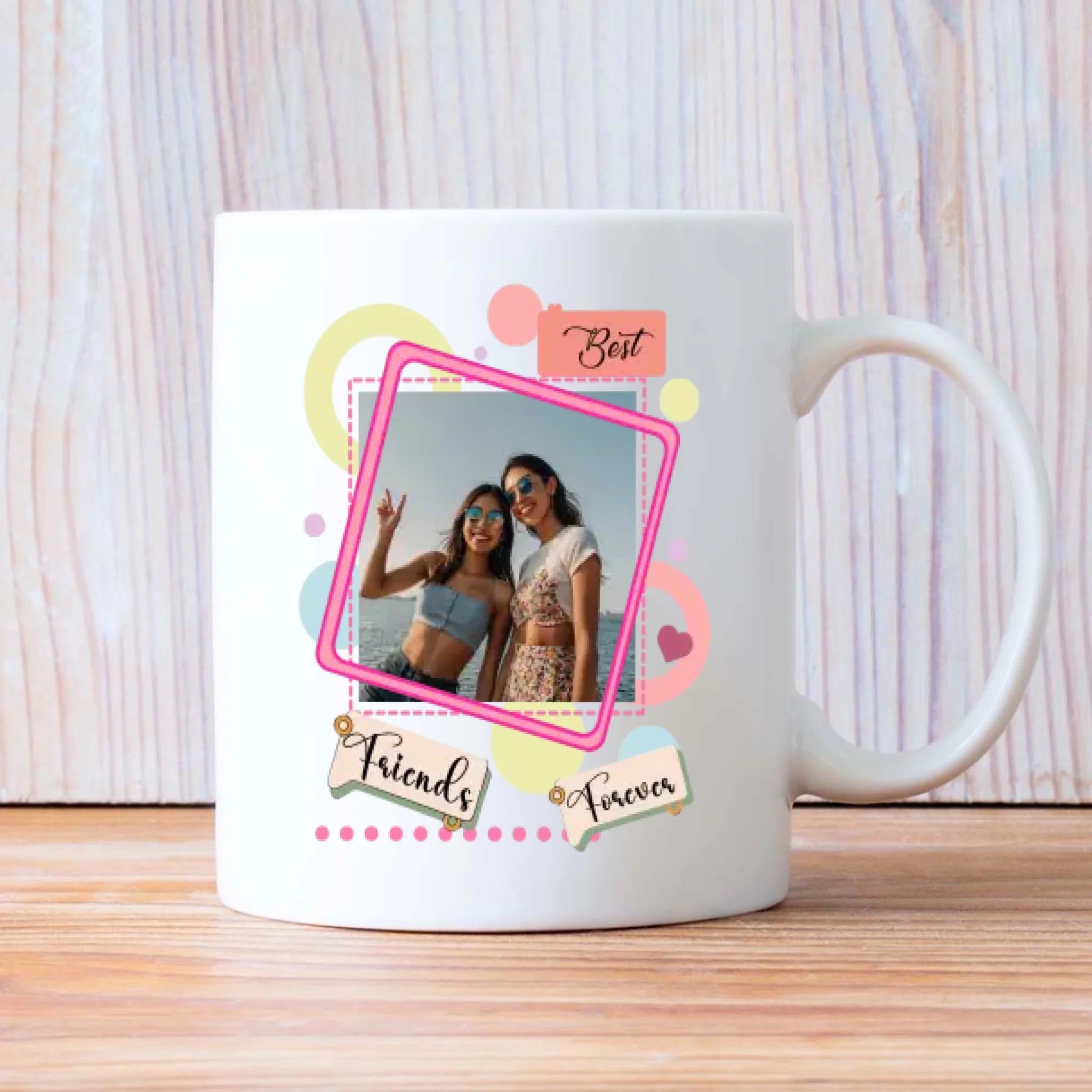BestieMug-Minimalist Short Best Friend Mug – Custom Name Design - 89Prints