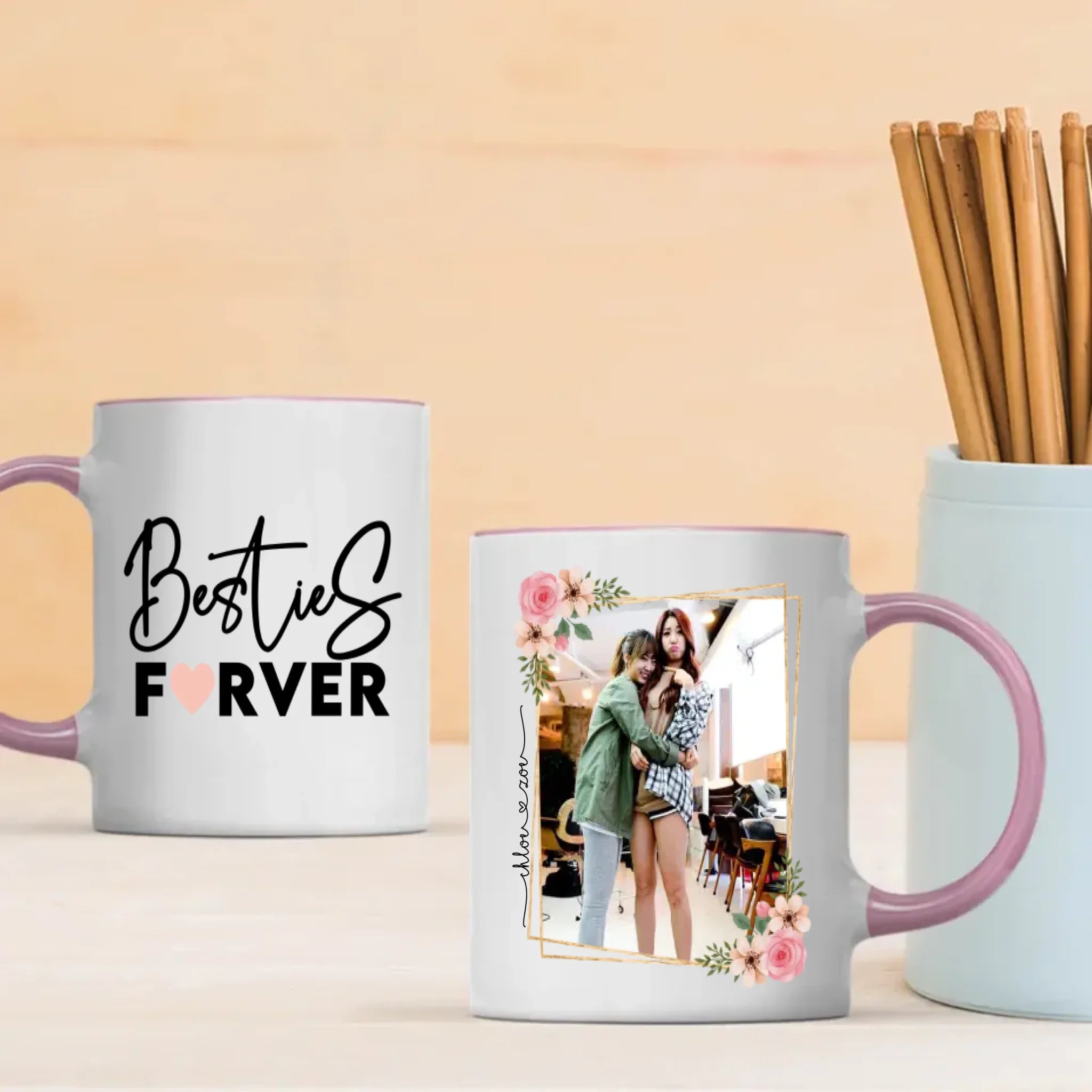 Personalized Mug Design – Bestie For Ever Friendship Quote – 89Prints