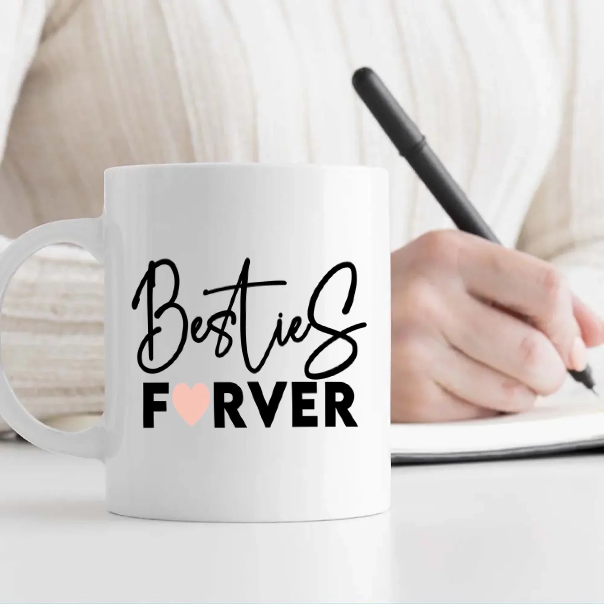 Personalized Mug Design – Bestie For Ever Friendship Quote – 89Prints