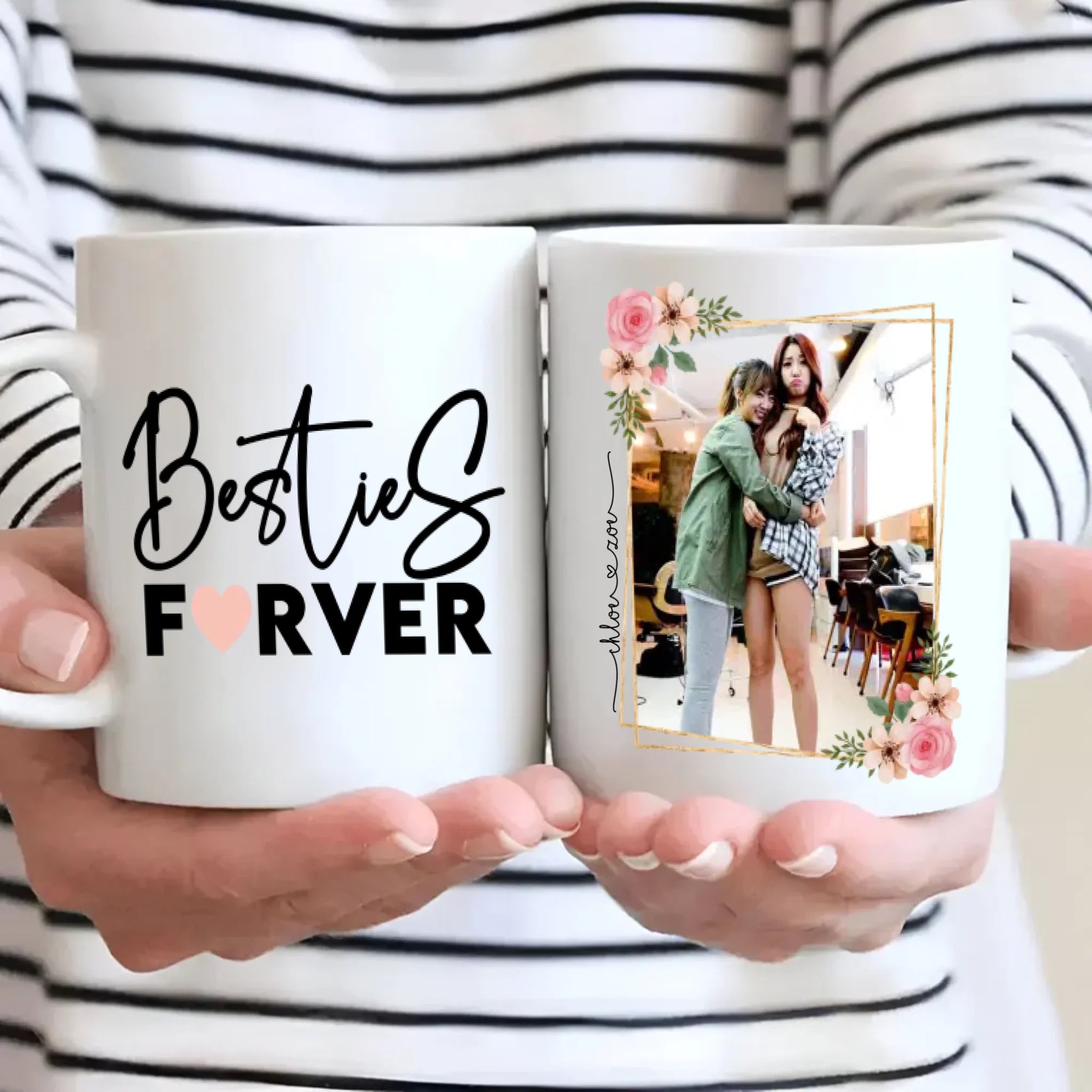 Personalized Mug Design – Bestie For Ever Friendship Quote – 89Prints