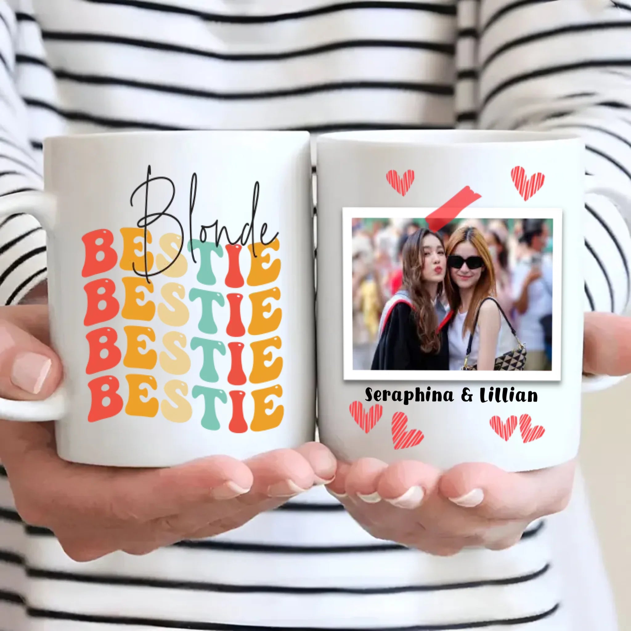 Your Own Designed Mug – Blonde Bestie Friendship Custom  – 89Prints