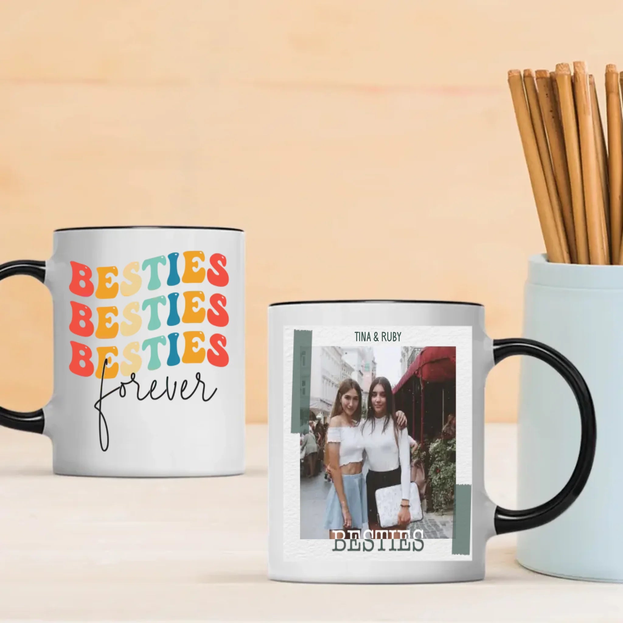 Personalised Custom Mug Design – Bestie Forever Friendship – 89Prints