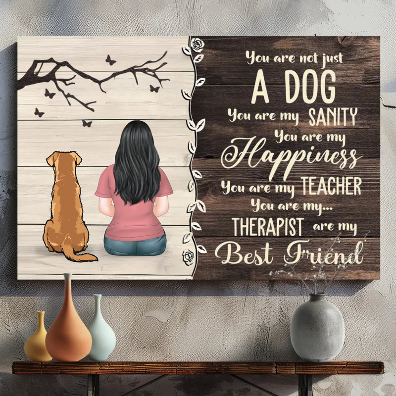 Custom Dog Lover Canvas | Personalized Pet & Owner Wall Art - 89Prints