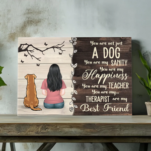 Custom Dog Lover Canvas | Personalized Pet & Owner Wall Art - 89Prints