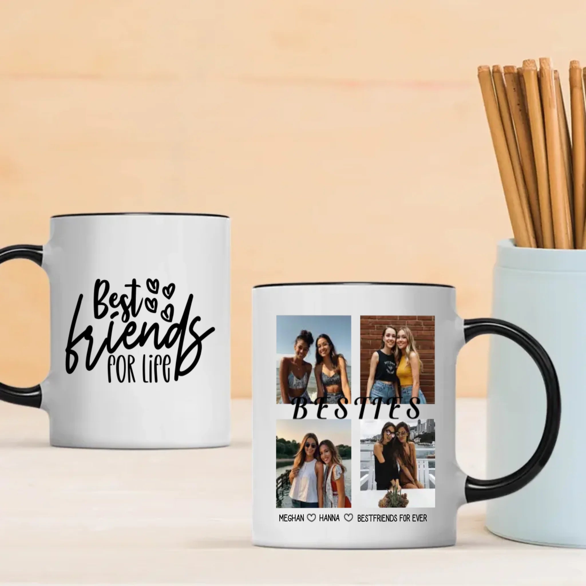 Personalized Bestie Accent Mug – Friendship Gift with Style - 89Prints