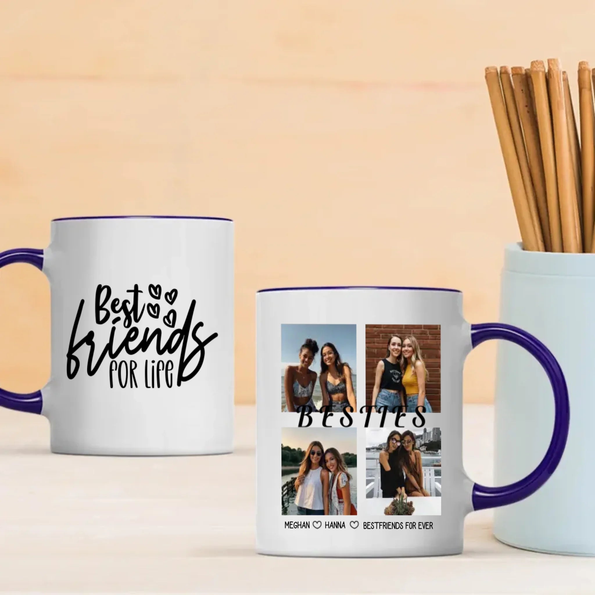 Personalized Bestie Accent Mug – Friendship Gift with Style - 89Prints