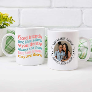 Minimalist Best Friends Magic Mug – Personalized Heat Reveal Cup - 89Prints