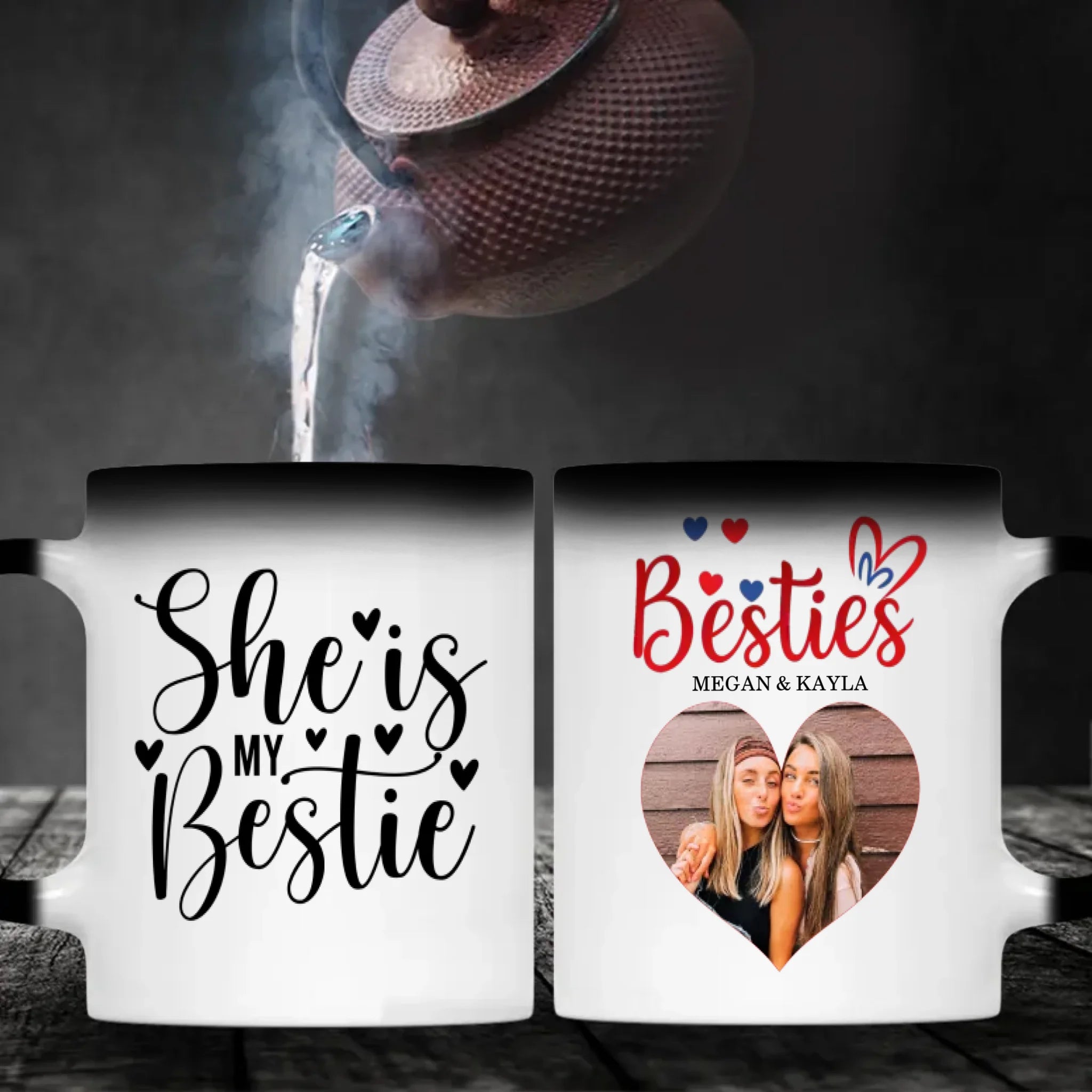 Personalized Long Distance Best Friends Magic Mug – Unique Gift - 89Prints