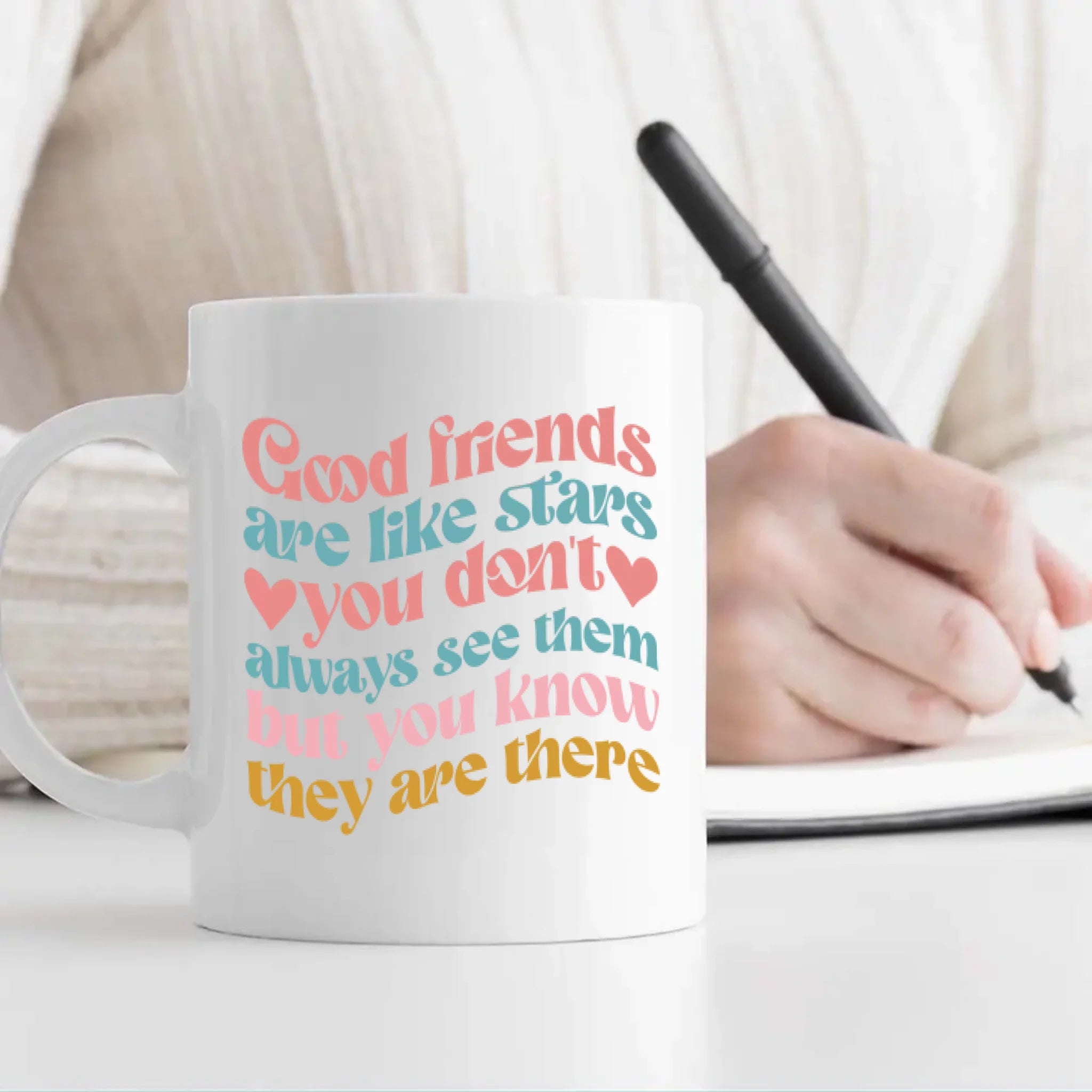 Minimalist Best Friends Magic Mug – Personalized Heat Reveal Cup - 89Prints