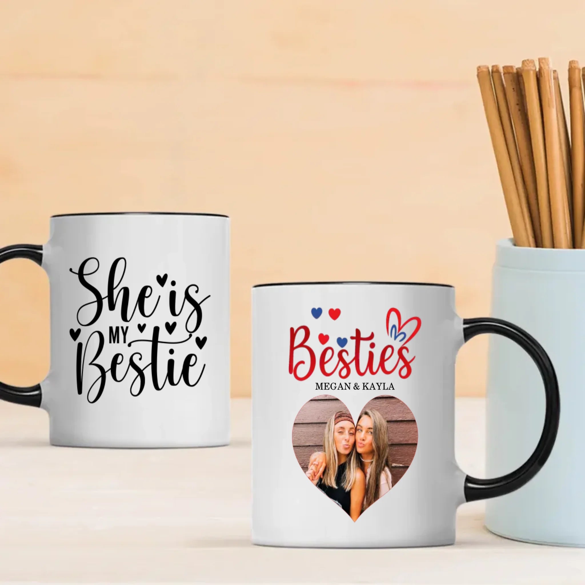 Personalized Long Distance Best Friends Magic Mug – Unique Gift - 89Prints