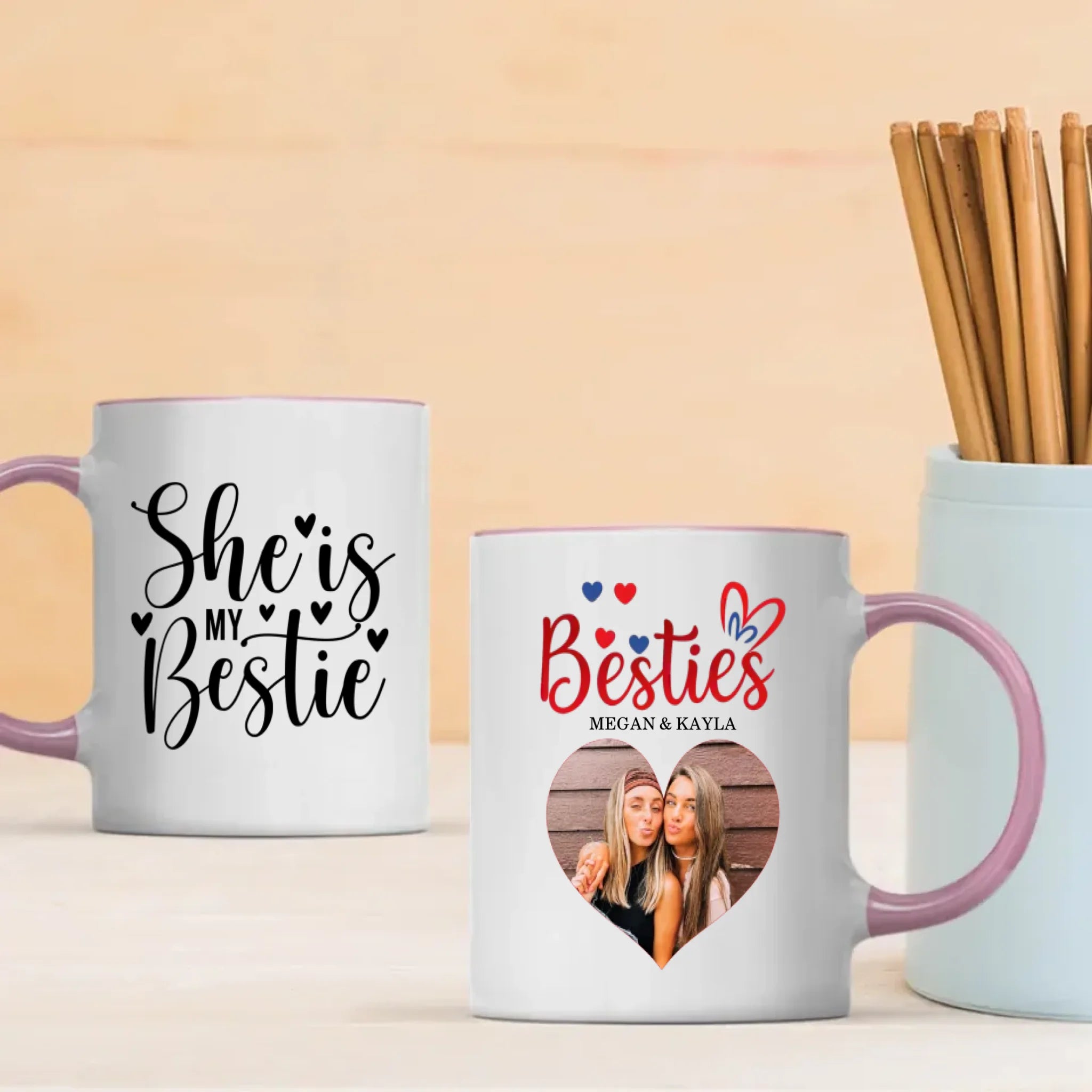Personalized Long Distance Best Friends Magic Mug – Unique Gift - 89Prints