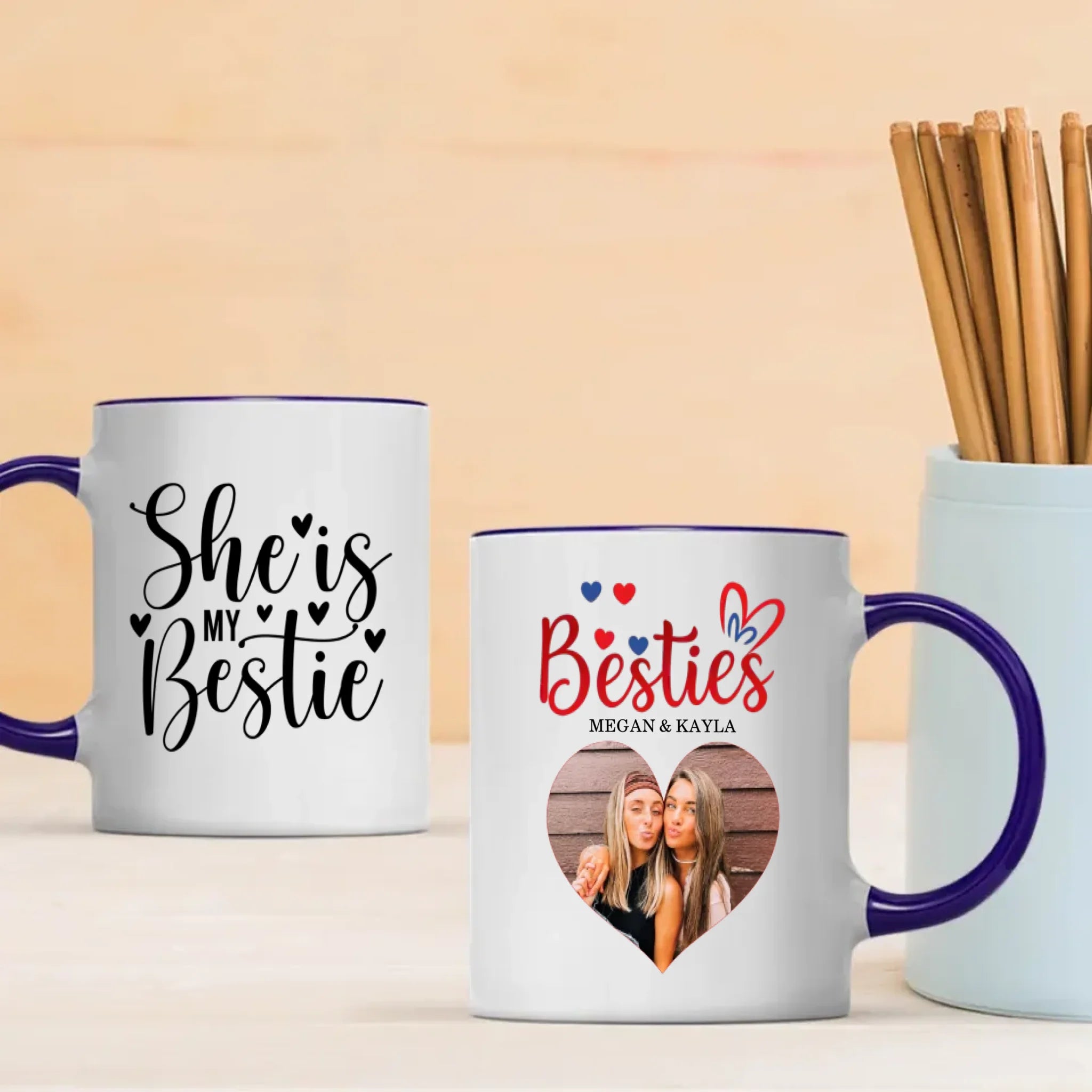Personalized Long Distance Best Friends Magic Mug – Unique Gift - 89Prints