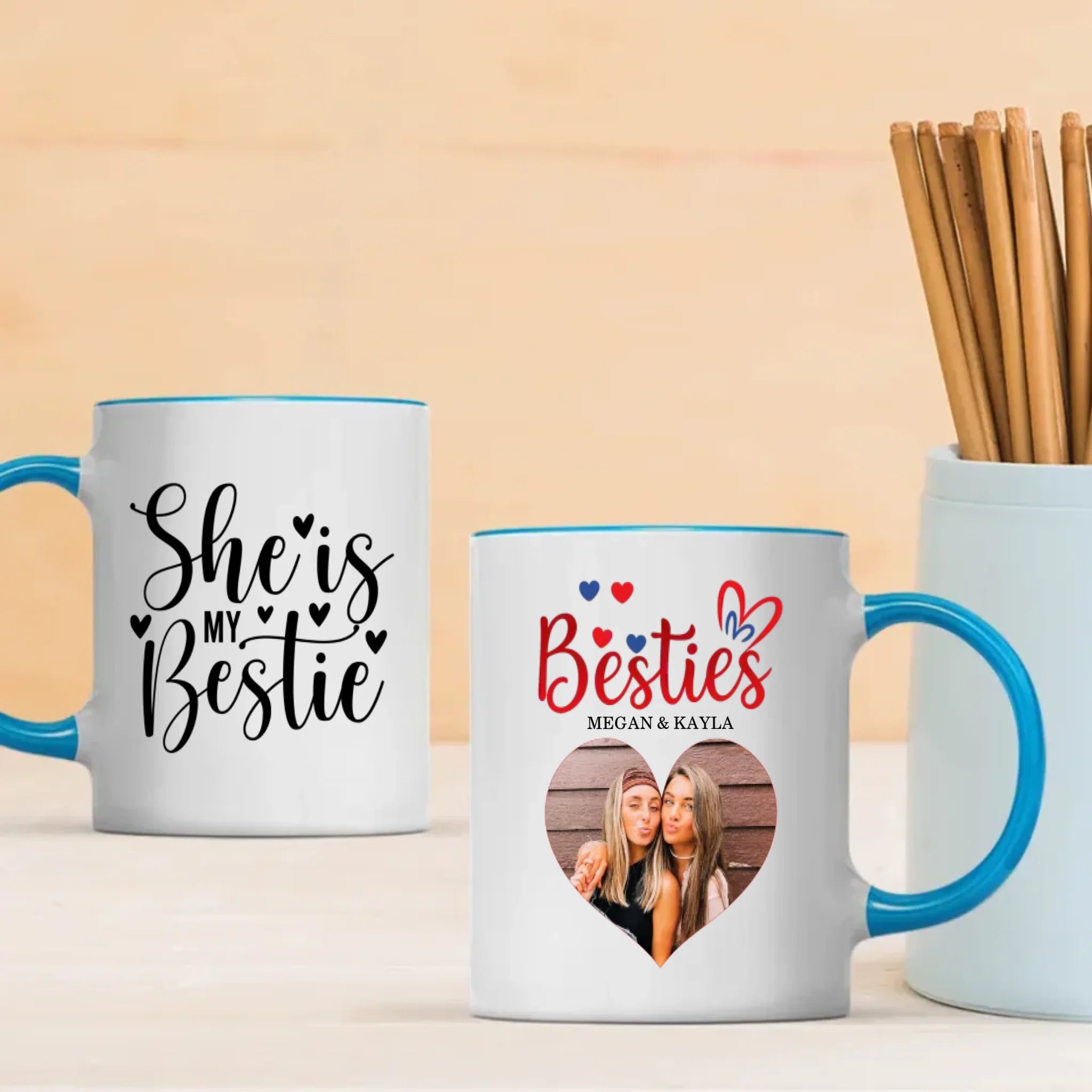 Personalized Long Distance Best Friends Magic Mug – Unique Gift - 89Prints