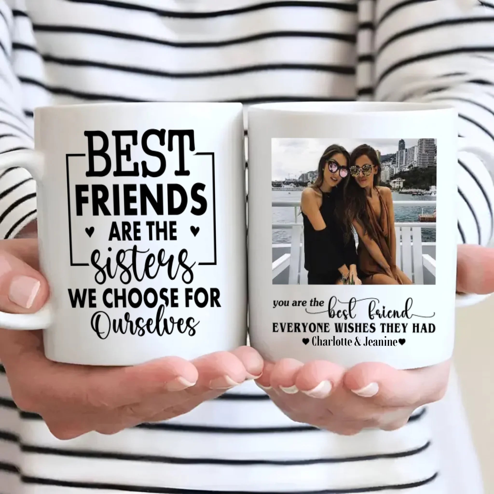 Best Friends Quote Mug with Custom Photo – Personalized Gift - 89Prints