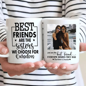 Best Friends Quote Mug with Custom Photo – Personalized Gift - 89Prints