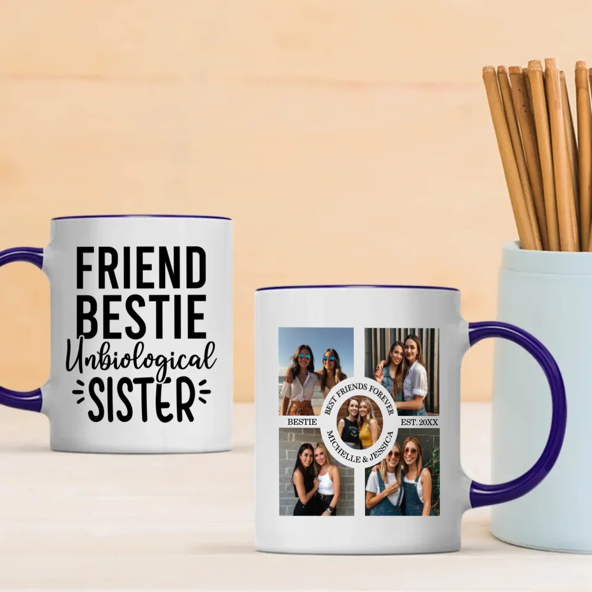 Bestie Personalized Mug – Unbiological Sister Gift - 89Prints