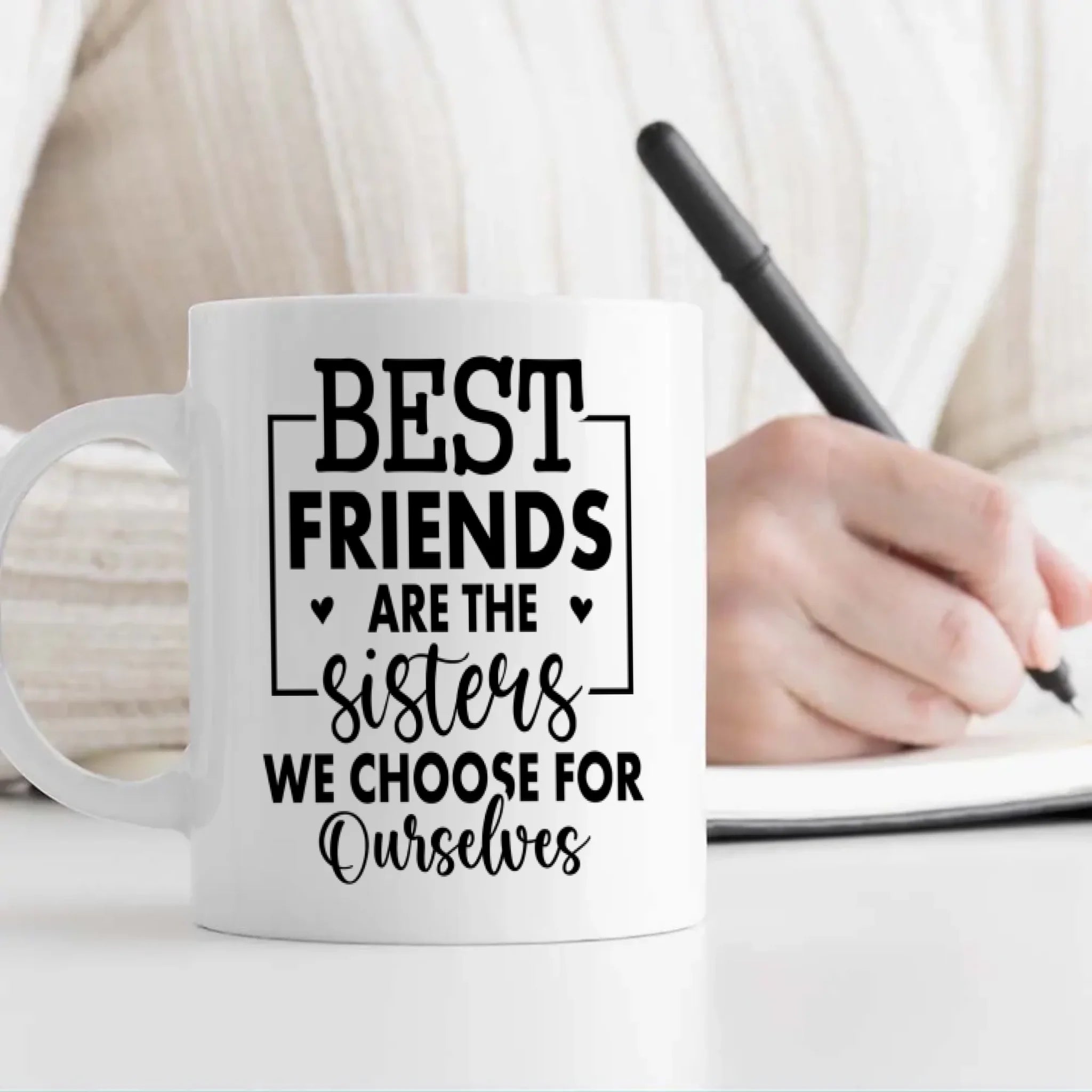 Best Friends Quote Mug with Custom Photo – Personalized Gift - 89Prints