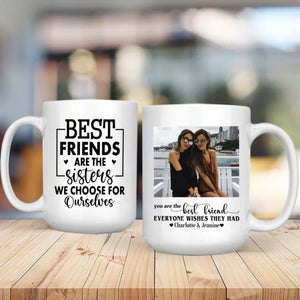 Best Friends Quote Mug with Custom Photo – Personalized Gift - 89Prints