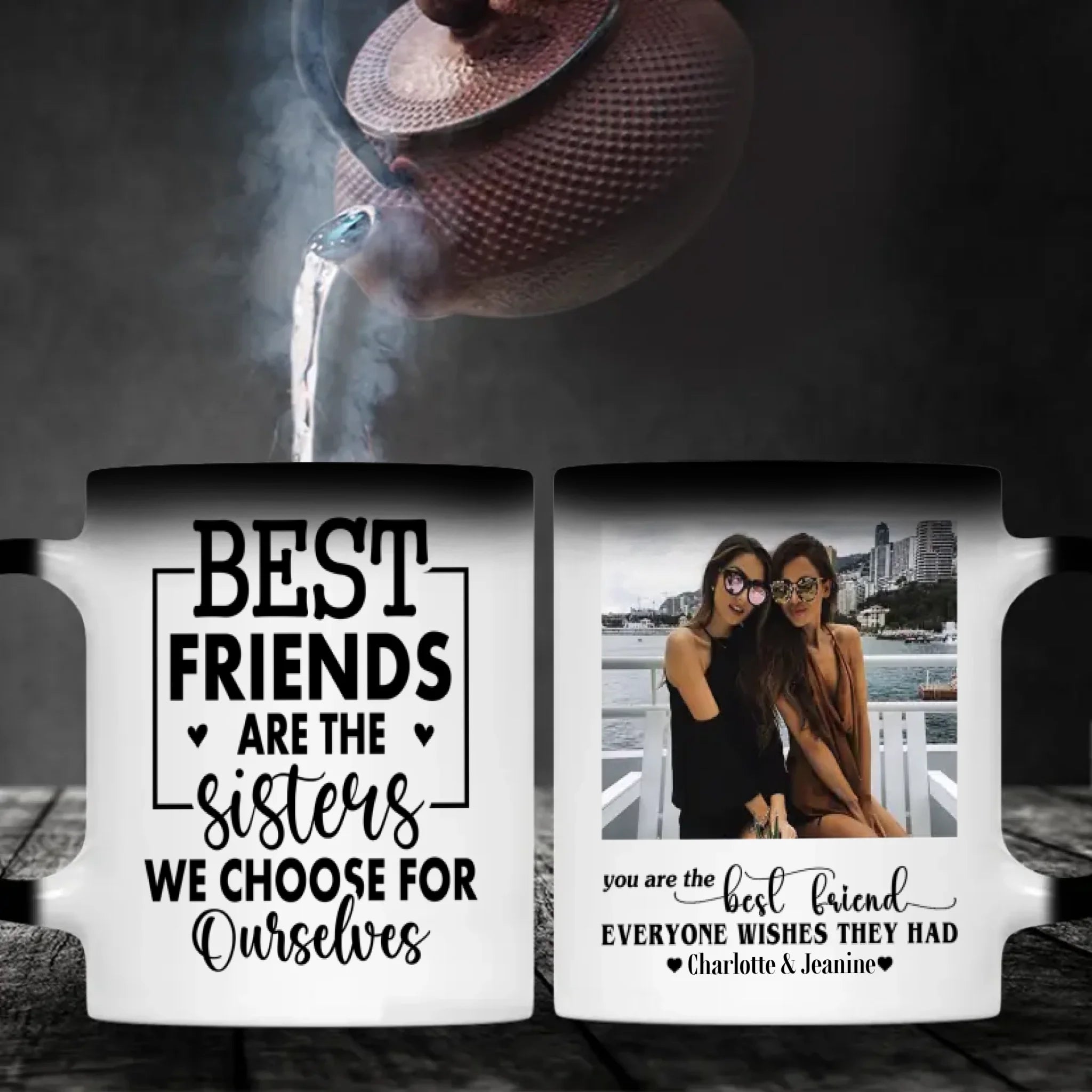 Best Friends Quote Mug with Custom Photo – Personalized Gift - 89Prints