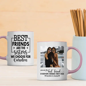 Best Friends Quote Mug with Custom Photo – Personalized Gift - 89Prints