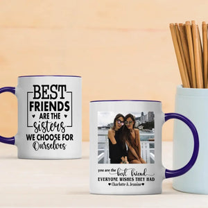 Best Friends Quote Mug with Custom Photo – Personalized Gift - 89Prints