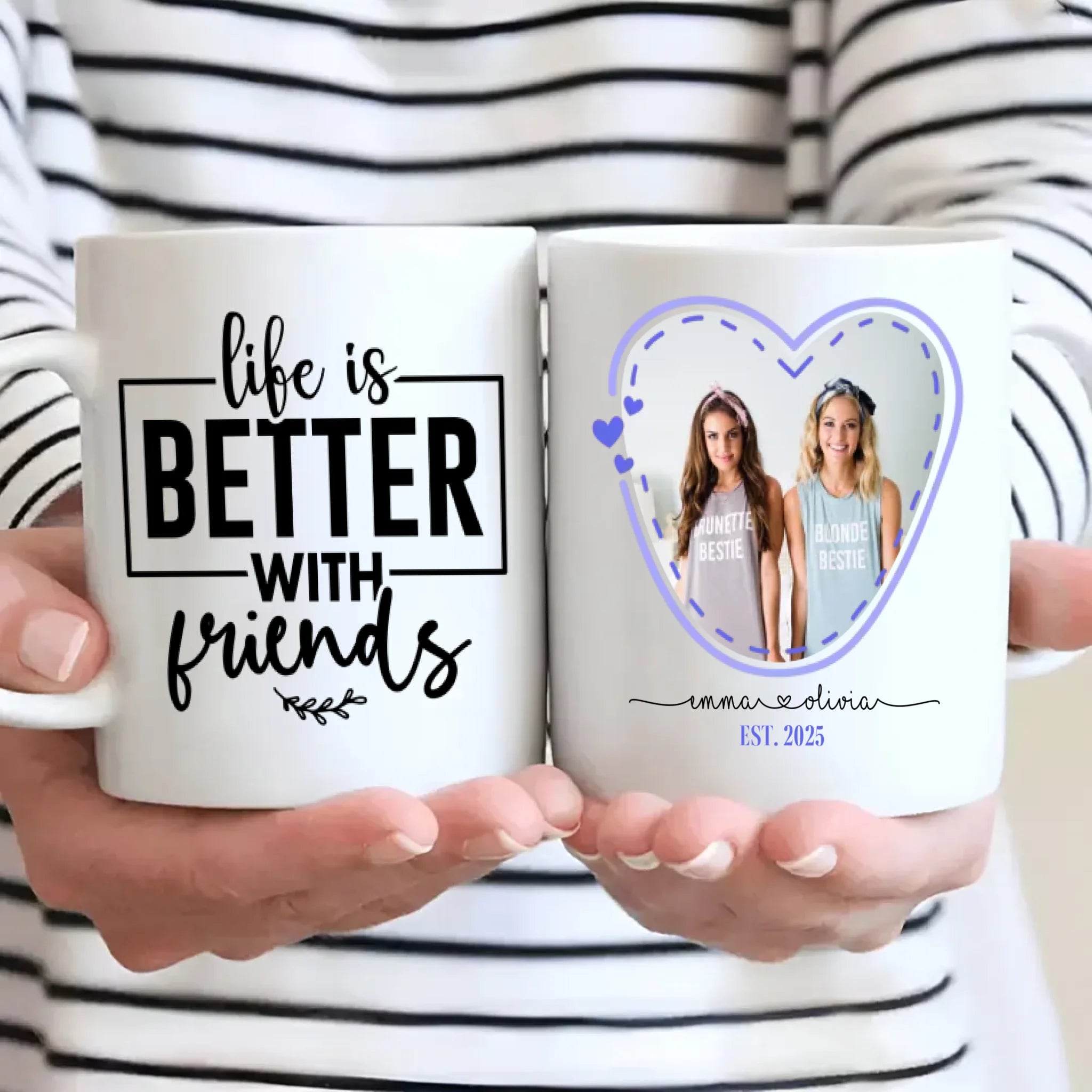 Custom Friendship Photo Mug – Life is Better Together - 89Prints