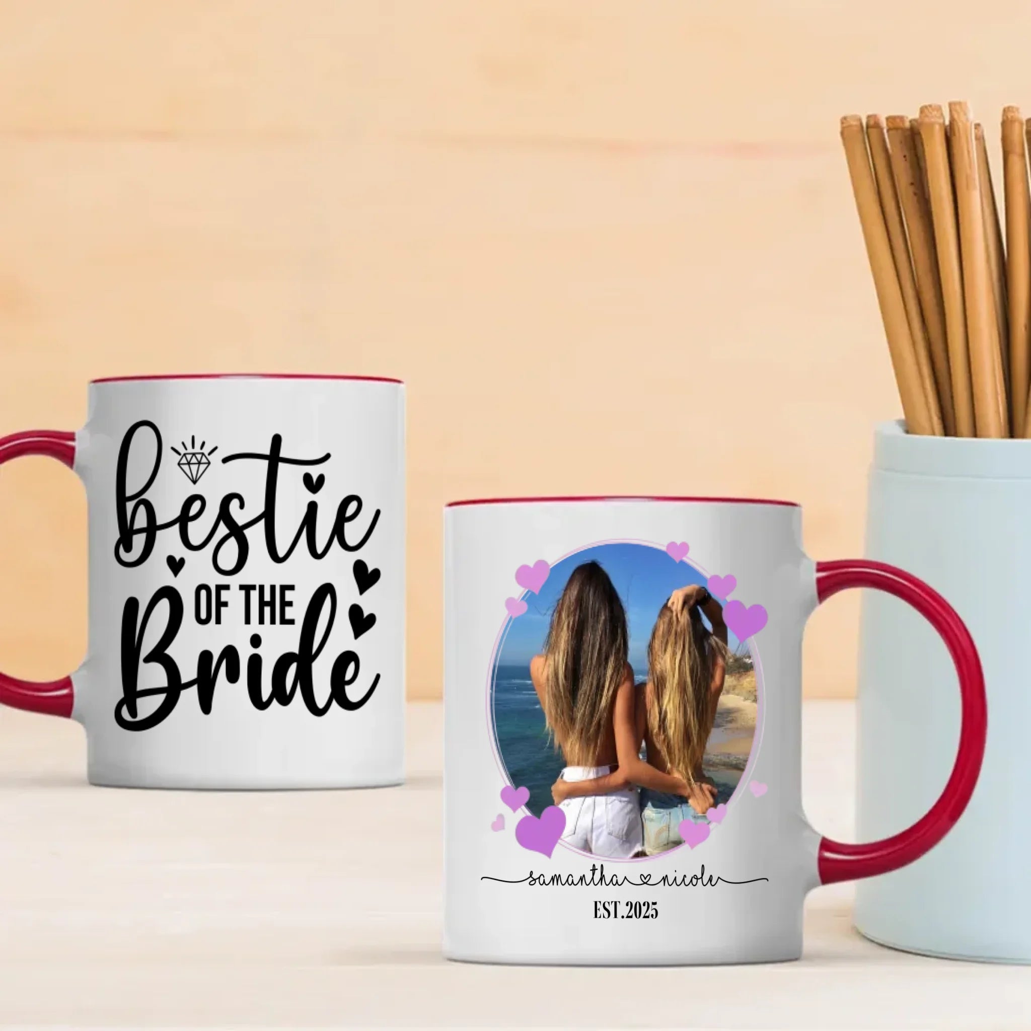 Personalized Bestie of the Bride Mug – Wedding Friendship Gift - 89Prints