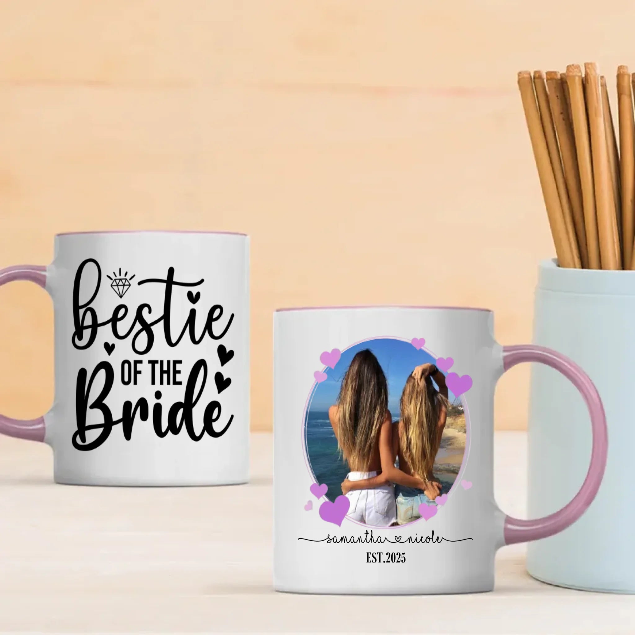 Personalized Bestie of the Bride Mug – Wedding Friendship Gift - 89Prints
