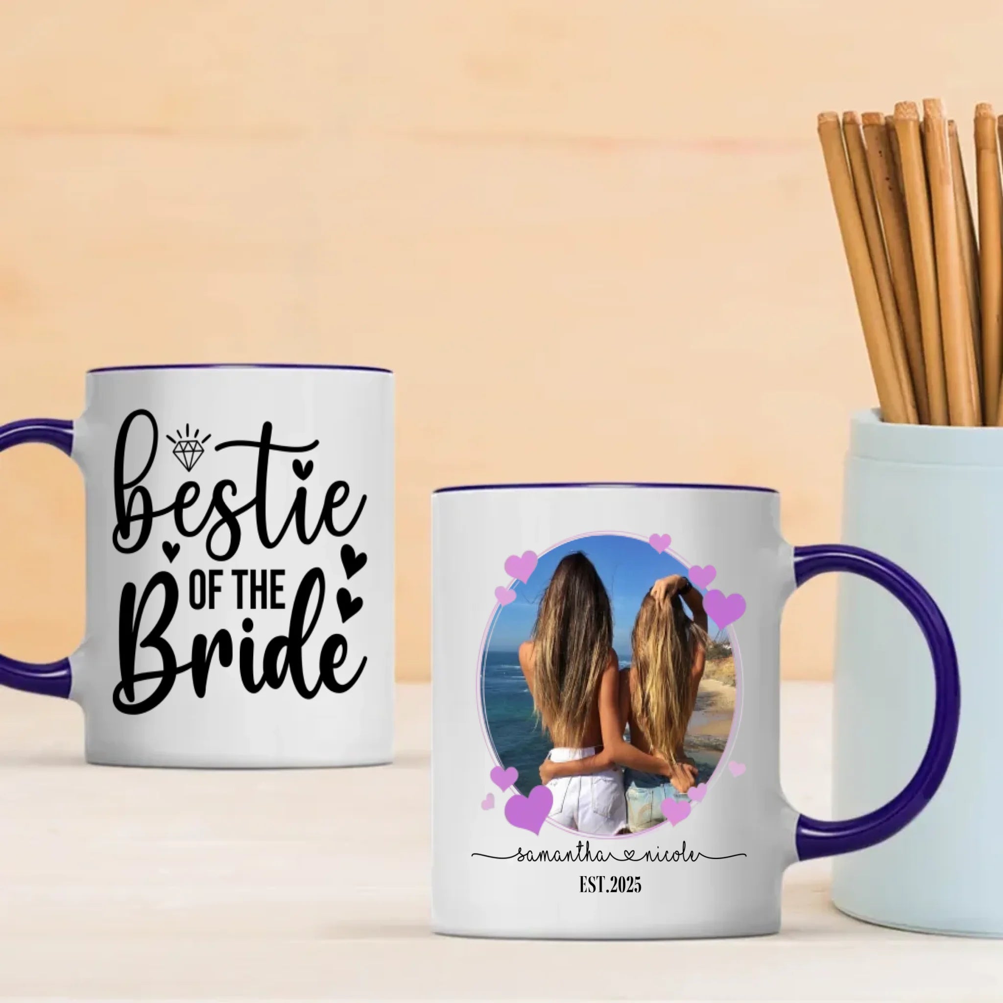 Personalized Bestie of the Bride Mug – Wedding Friendship Gift - 89Prints