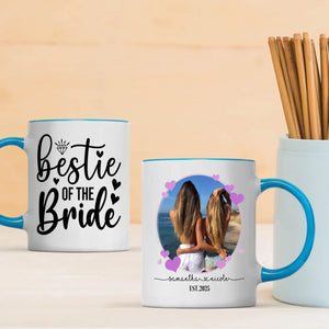 Personalized Bestie of the Bride Mug – Wedding Friendship Gift - 89Prints