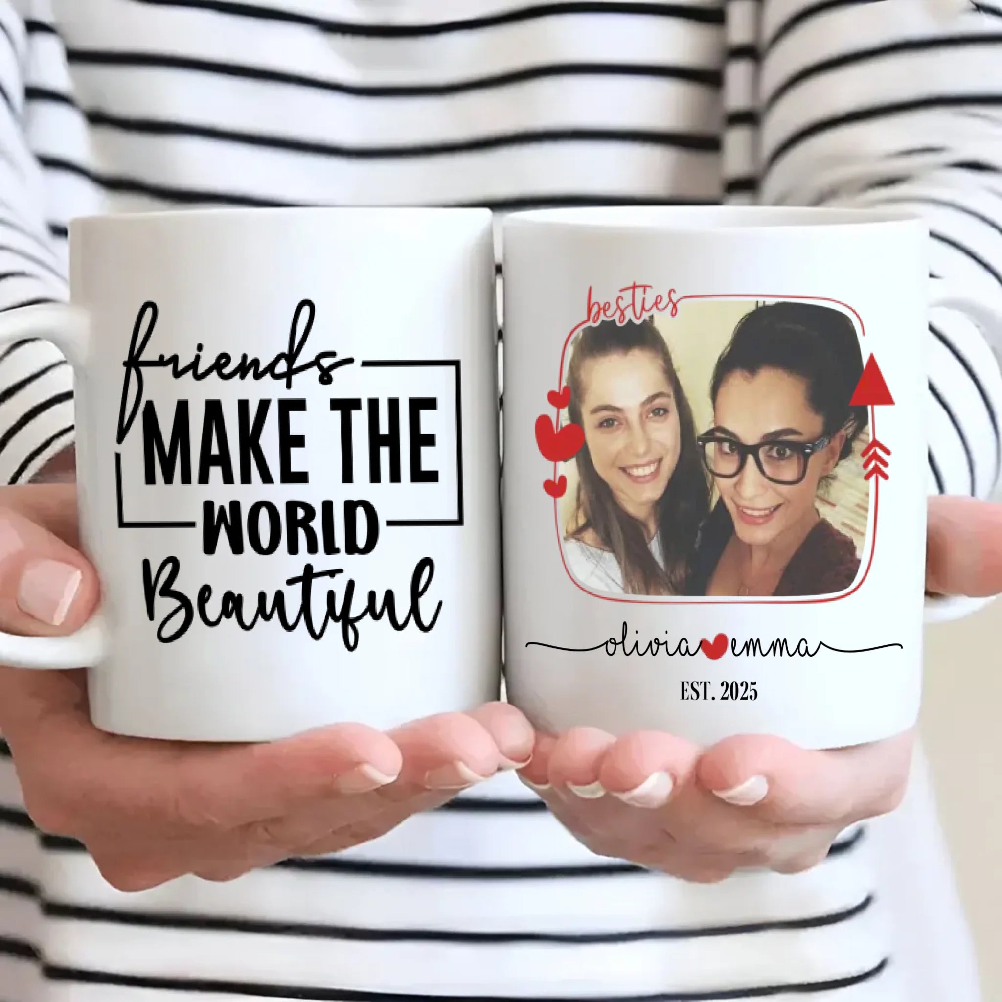 Personalized Friendship Mug – Because Friends Make Life Beautiful - 89Prints