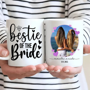 Personalized Bestie of the Bride Mug – Wedding Friendship Gift - 89Prints