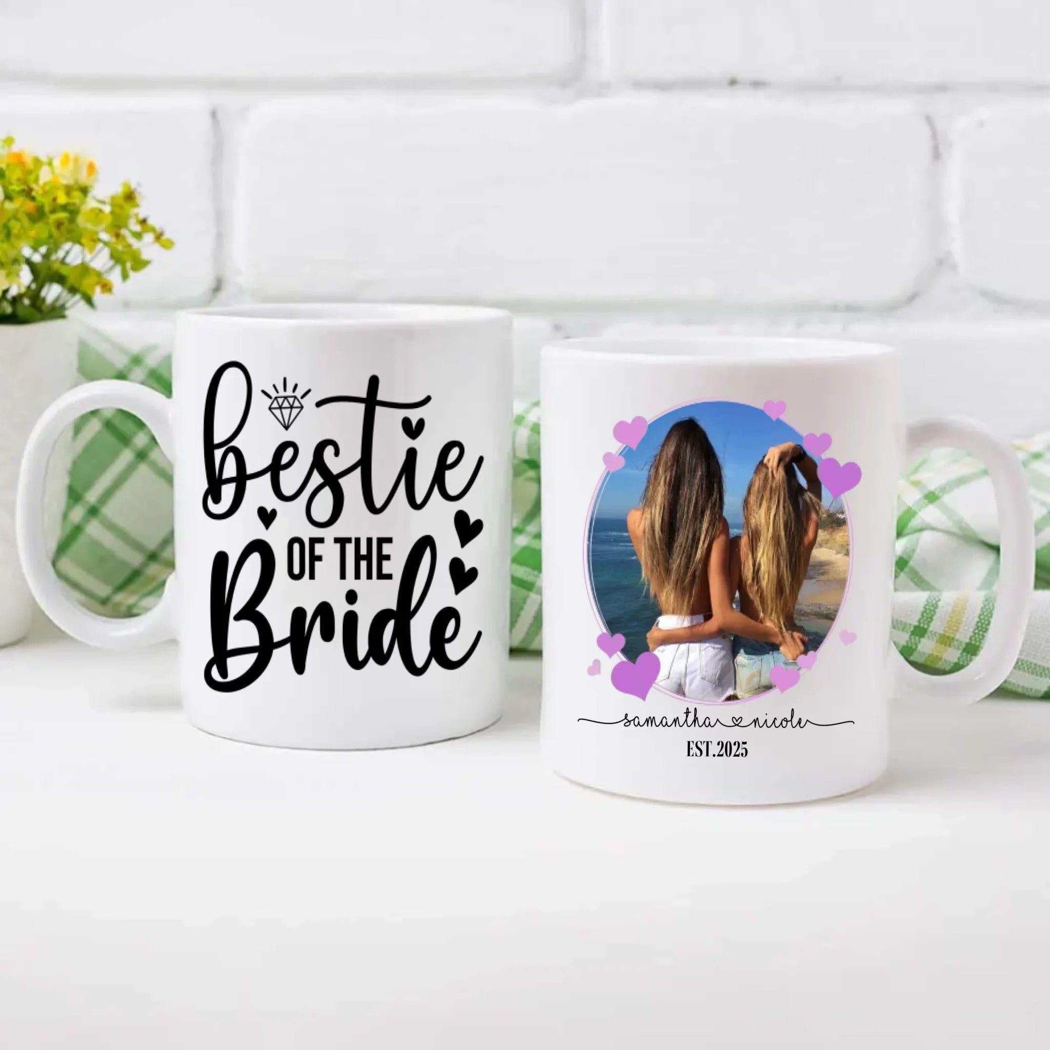 Personalized Bestie of the Bride Mug – Wedding Friendship Gift - 89Prints