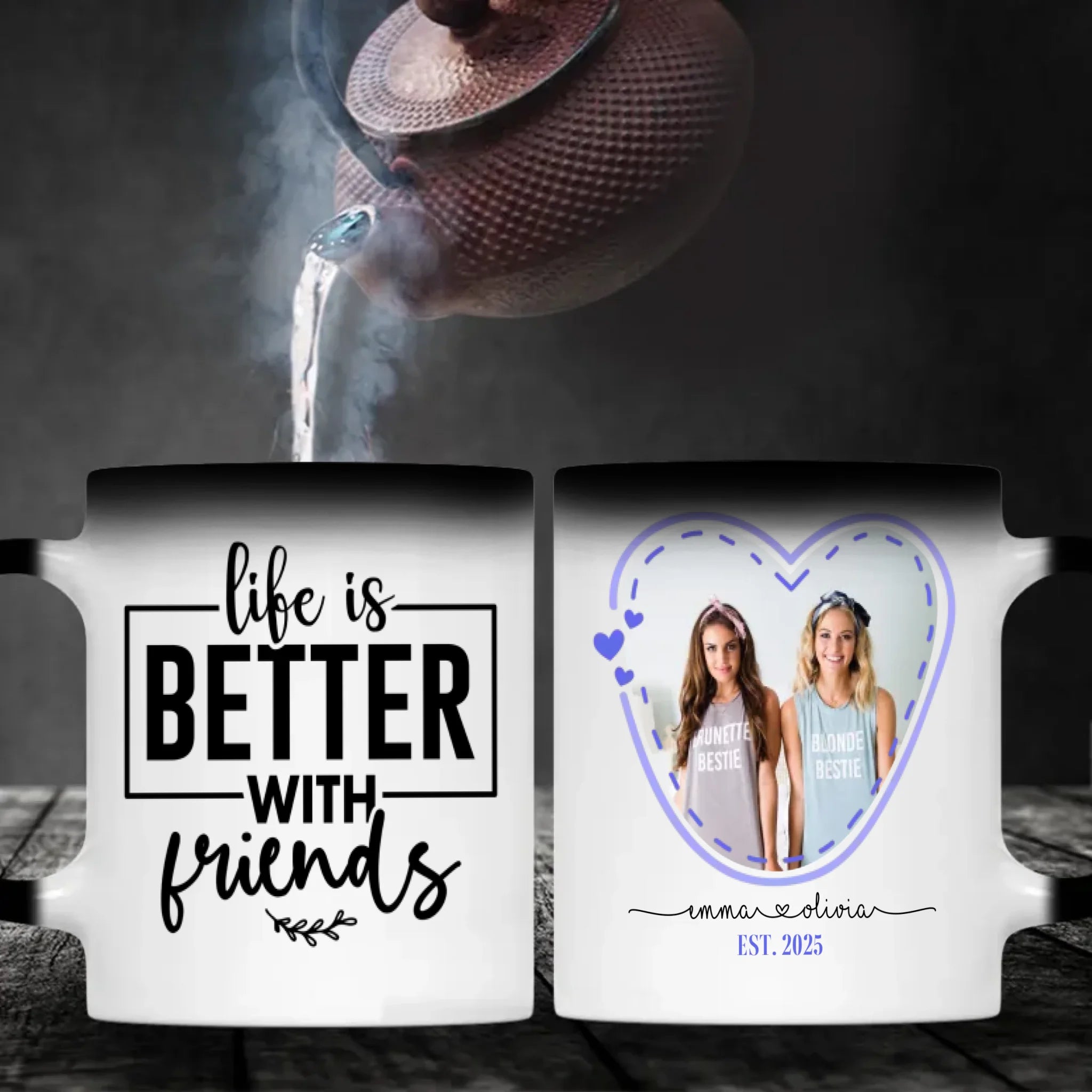 Custom Friendship Photo Mug – Life is Better Together - 89Prints