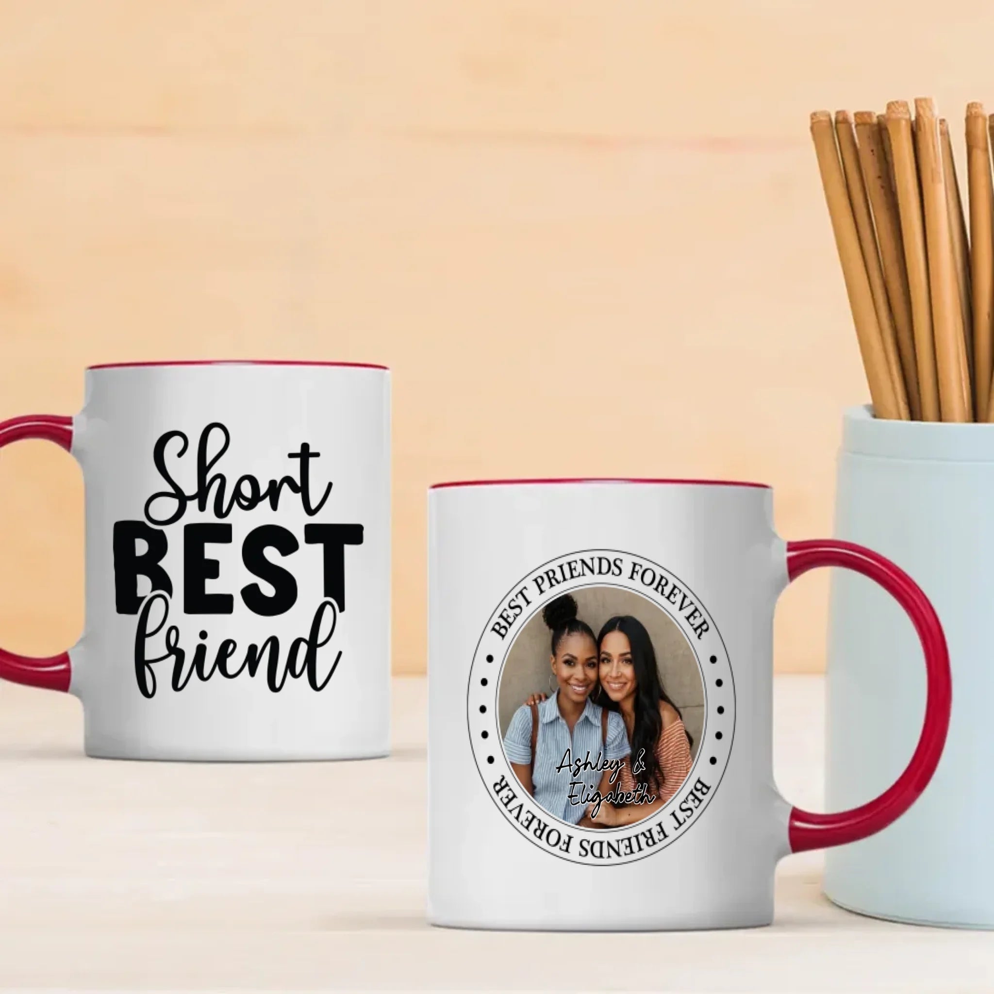Short Best Friend Mug – Best Friends Forever Personalized Gift - 89Prints