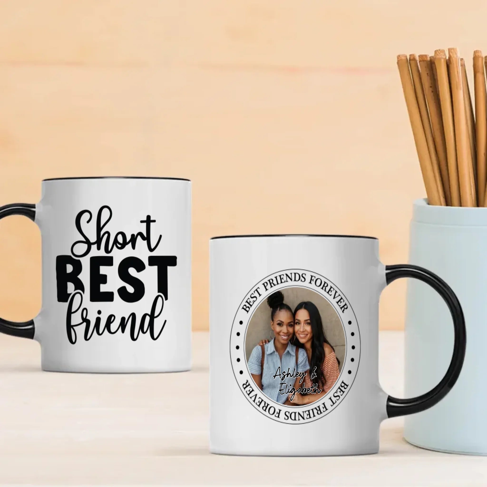 Short Best Friend Mug – Best Friends Forever Personalized Gift - 89Prints