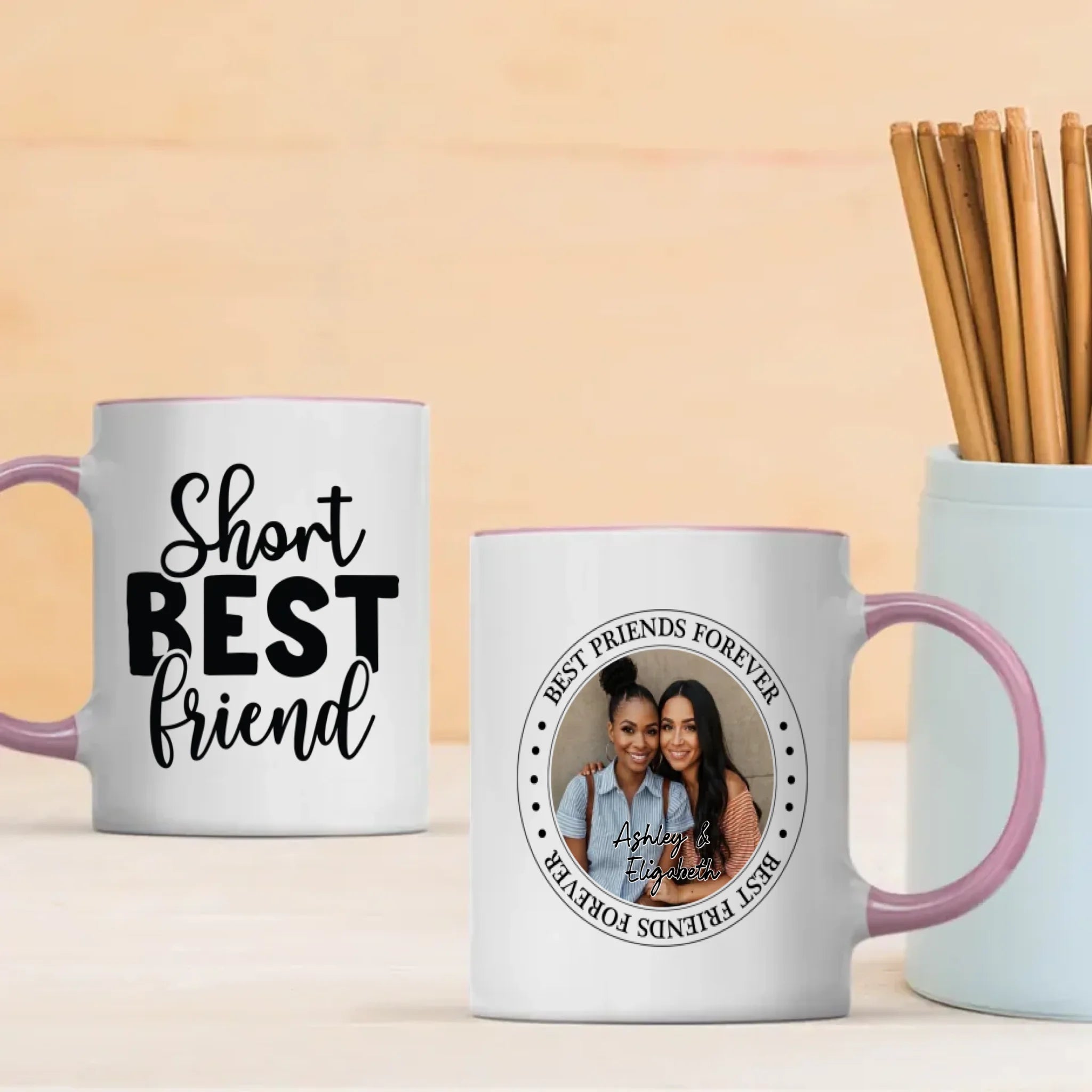 Short Best Friend Mug – Best Friends Forever Personalized Gift - 89Prints