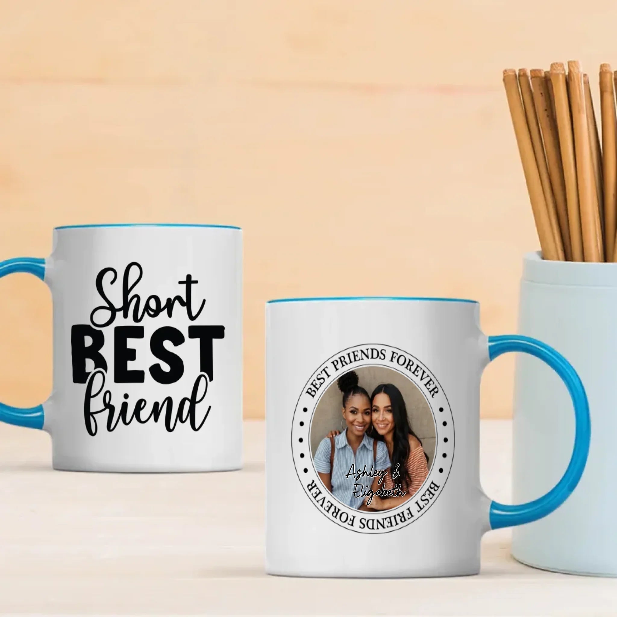 Short Best Friend Mug – Best Friends Forever Personalized Gift - 89Prints