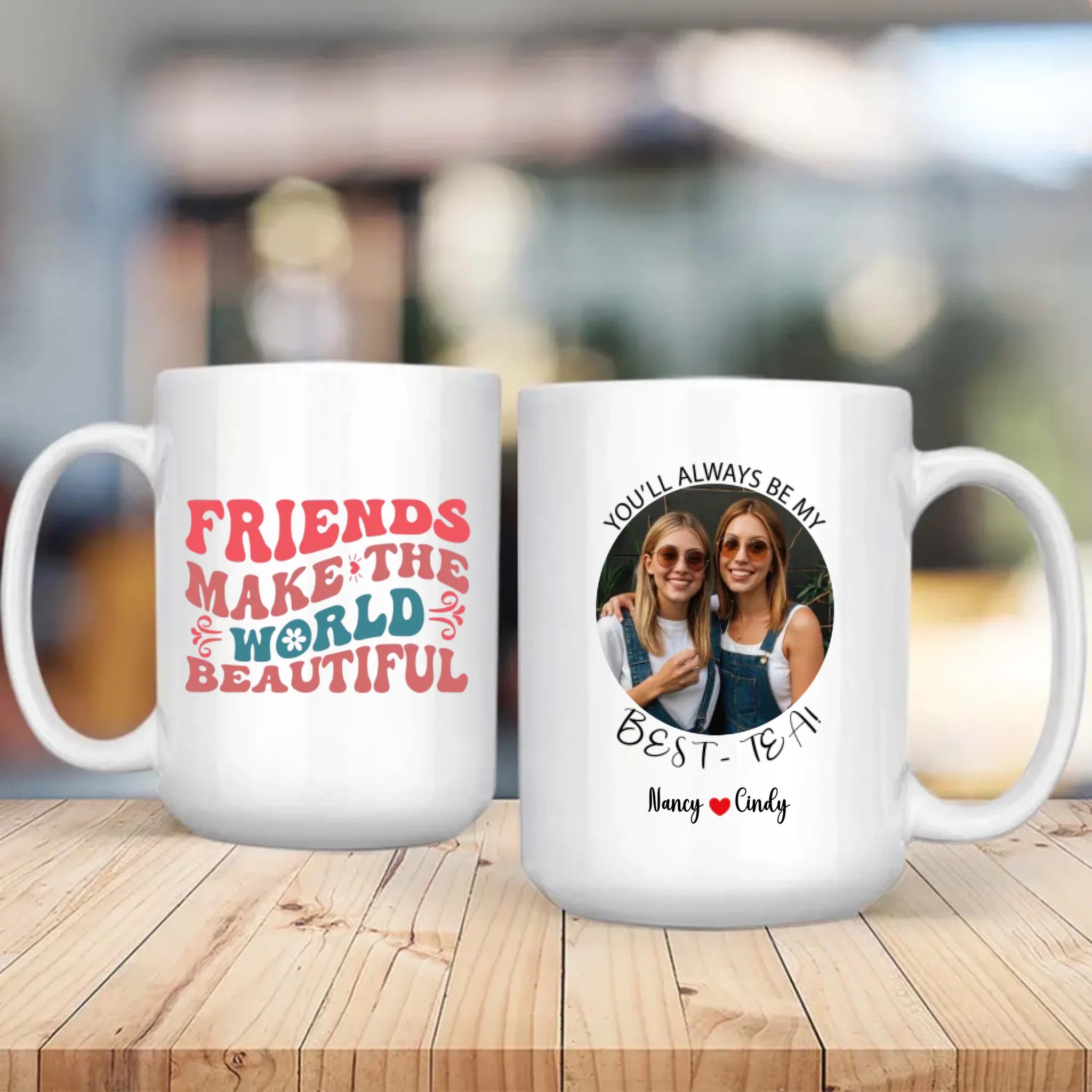 Personalized Best Friend Mug – Friend Make the World Beautiful - 89Prints