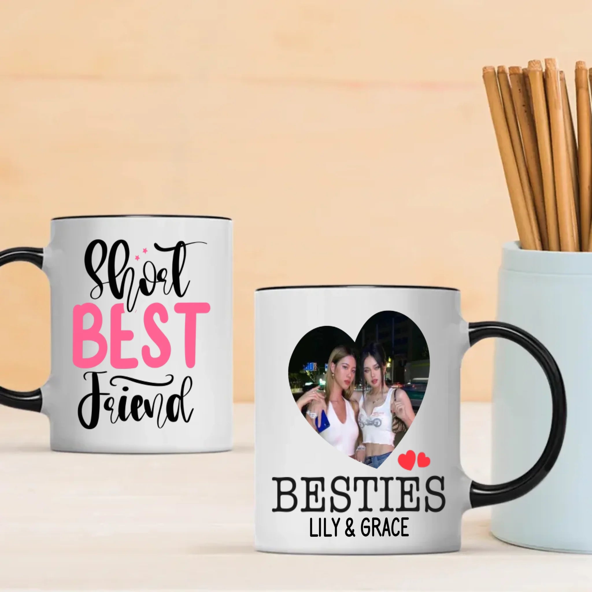 Funny Personalized Gift-Short Best Friend Color Changing Mug -89Prints