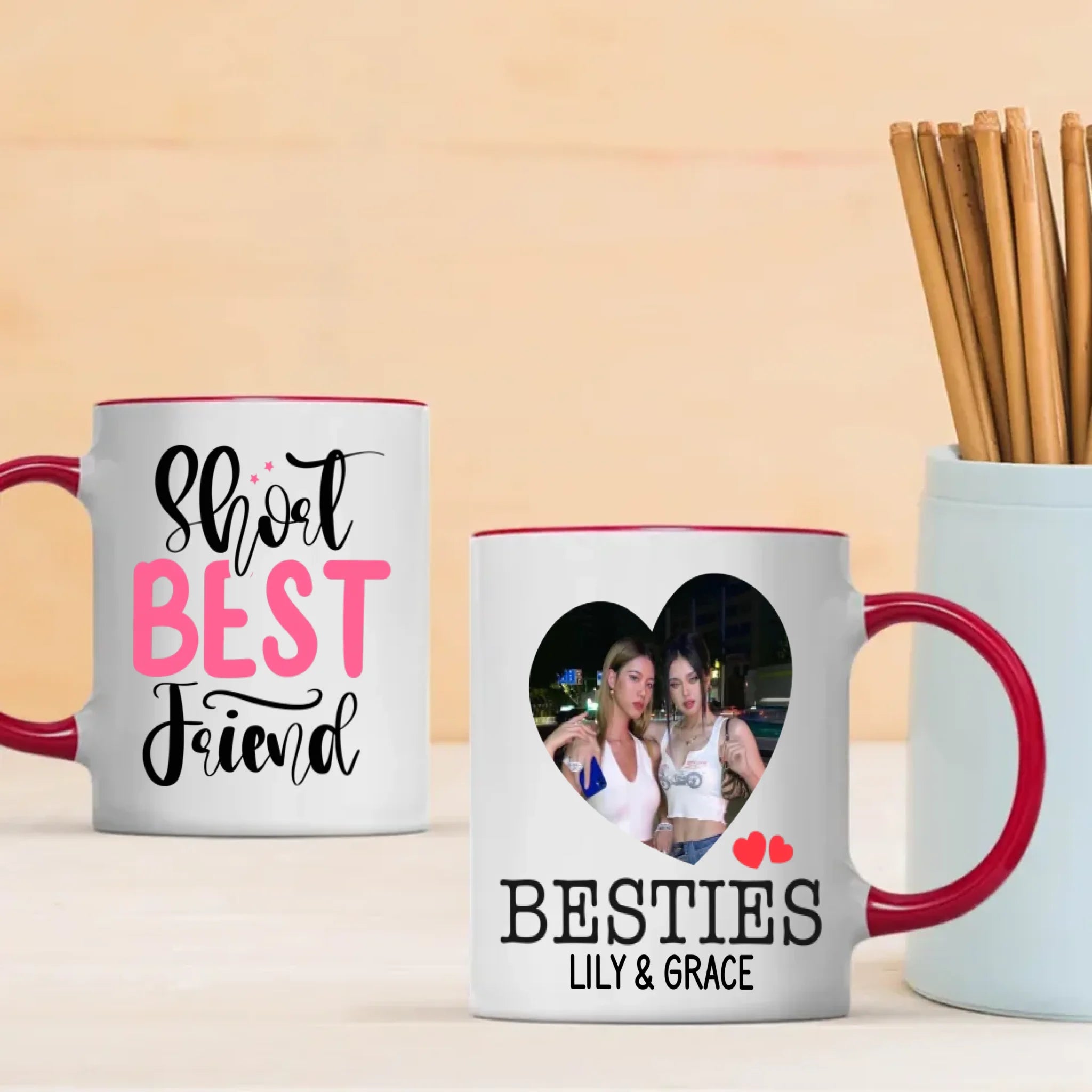 Funny Personalized Gift-Short Best Friend Color Changing Mug -89Prints