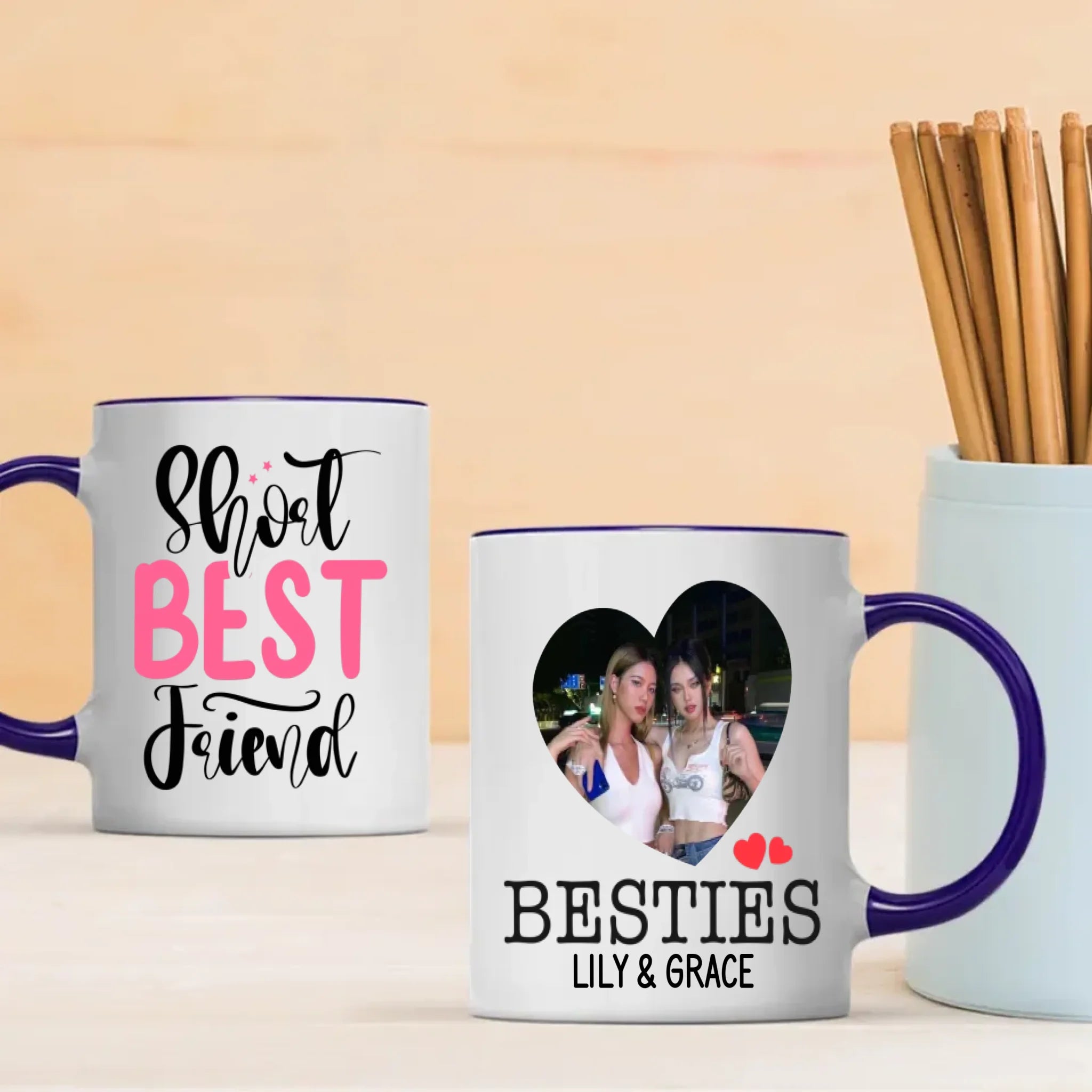 Funny Personalized Gift-Short Best Friend Color Changing Mug -89Prints