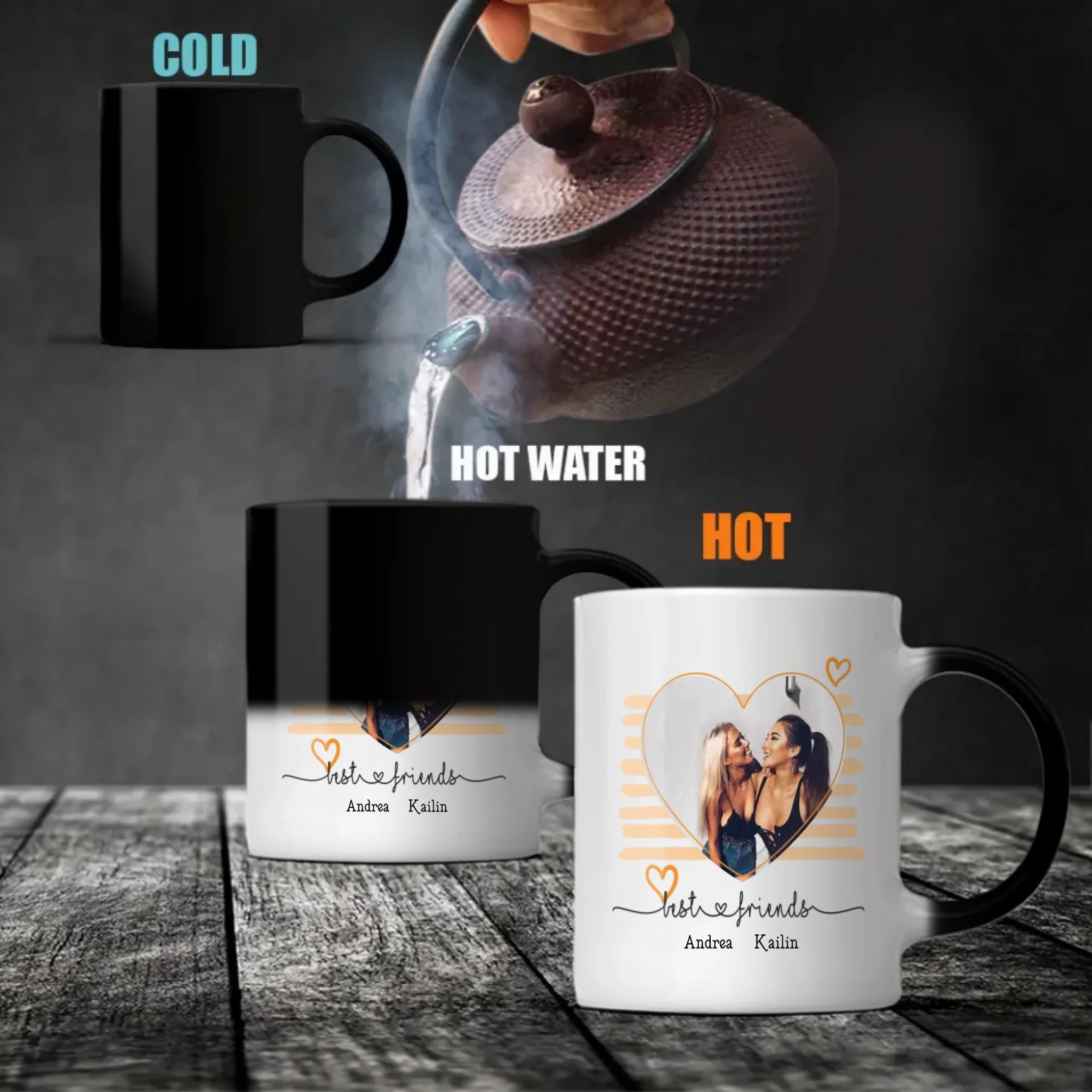 Custom Best Friend Mug – Personalized Photo & Name Friendship Gift - 89Prints