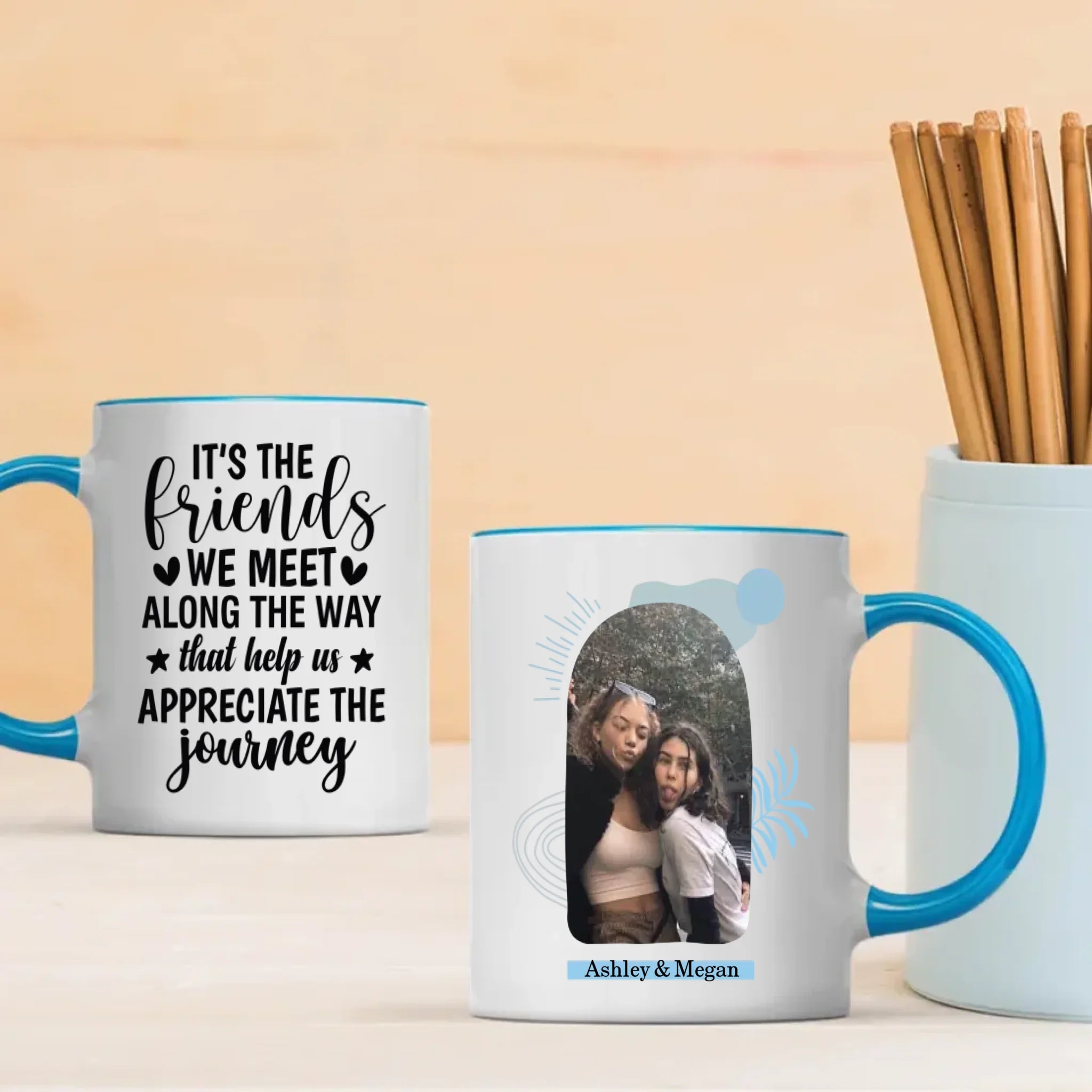 Friendship Journey Mug – “Friends We Meet Along the way that help us appriciate the journey  ” Quote - 89Prints