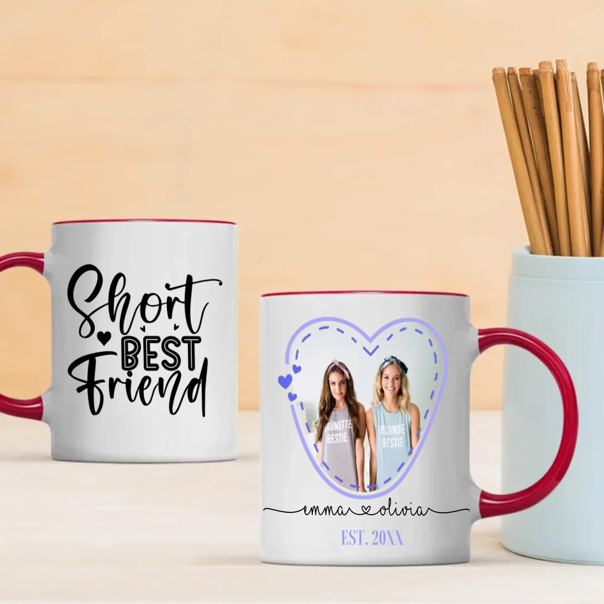 Personalized Ceramic Cup-Short Best Friend Mug-89Prints