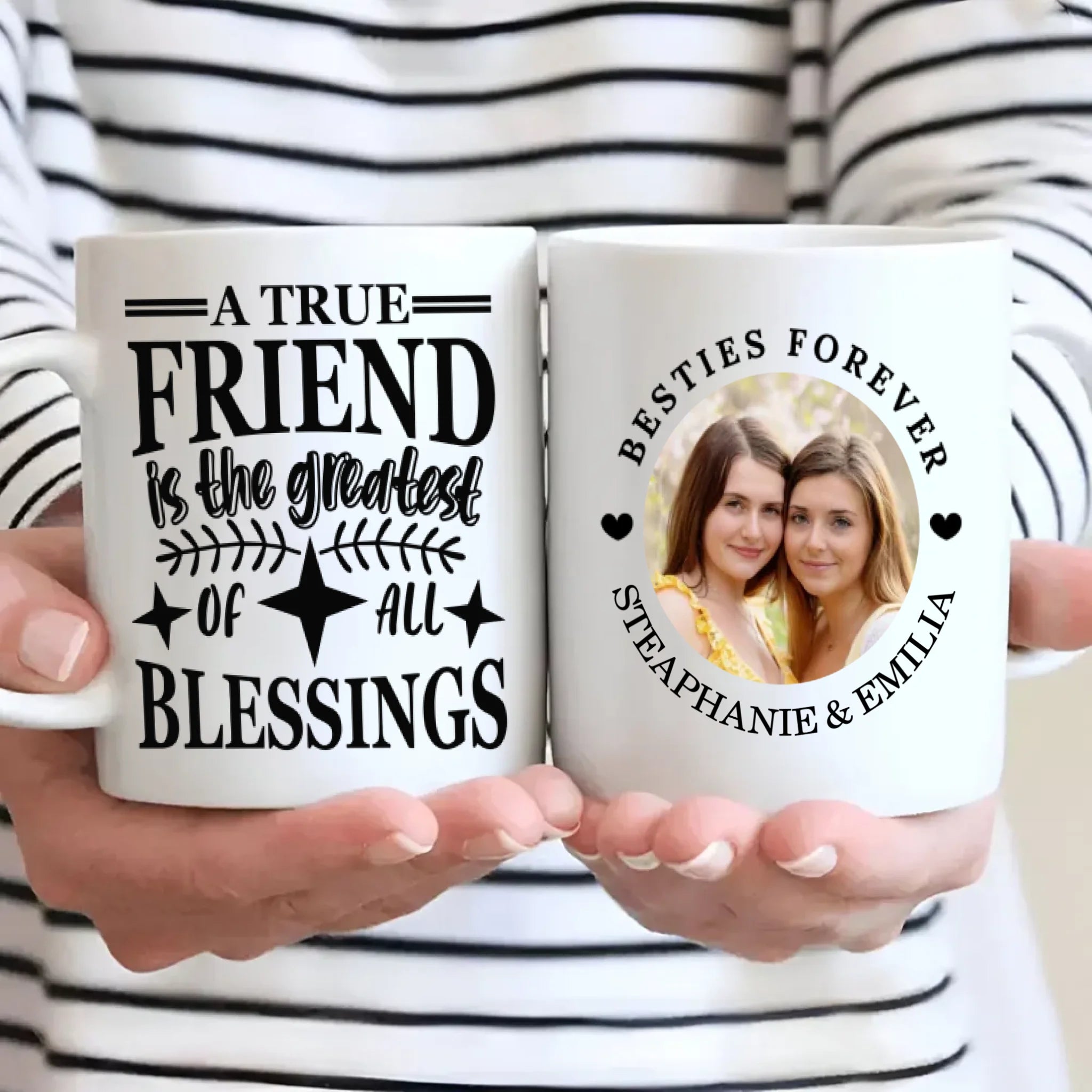 A True Friend Is the Greatest of All Blessings Mug – Heartfelt Gift - 89Prints