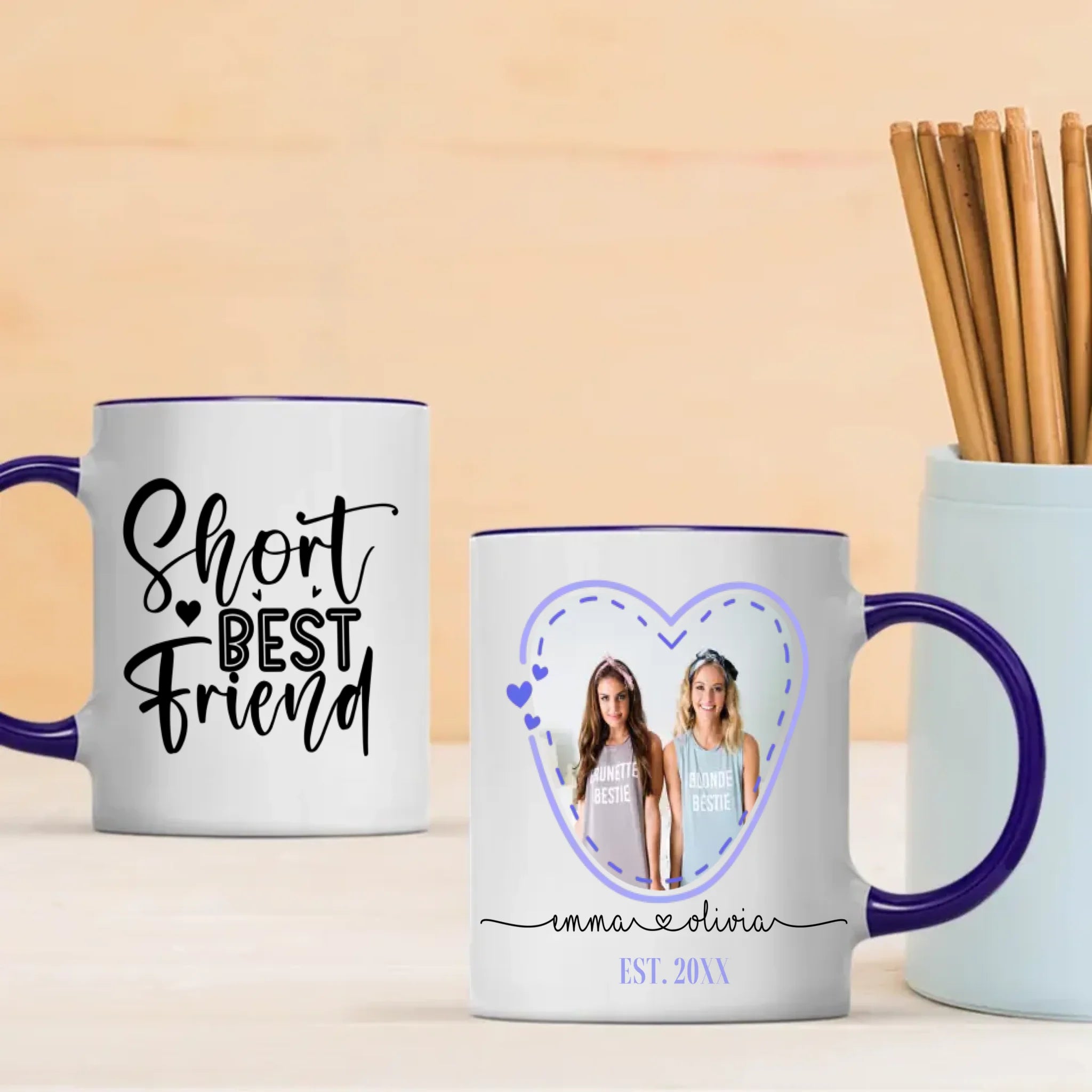 Personalized Ceramic Cup-Short Best Friend Mug-89Prints