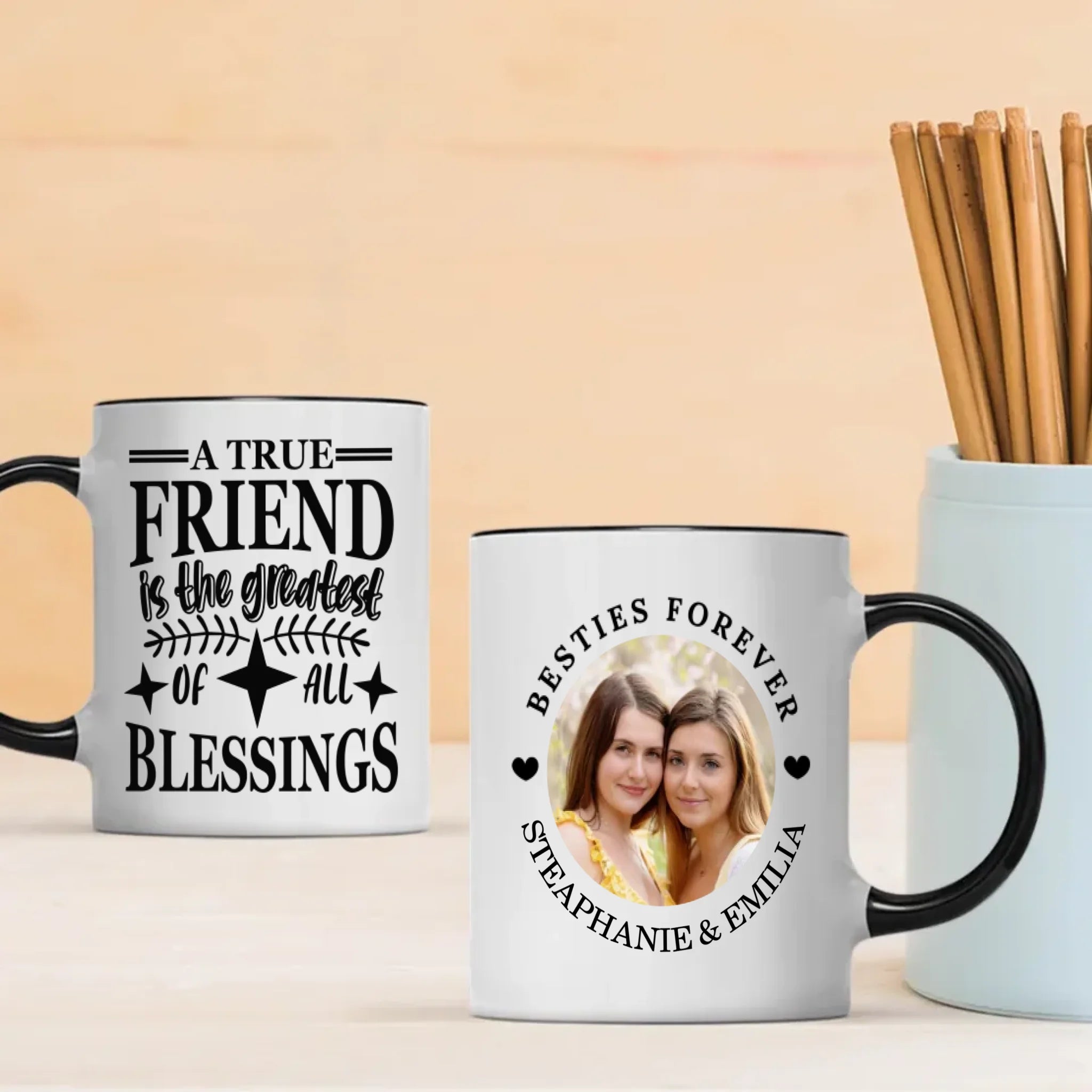 A True Friend Is the Greatest of All Blessings Mug – Heartfelt Gift - 89Prints