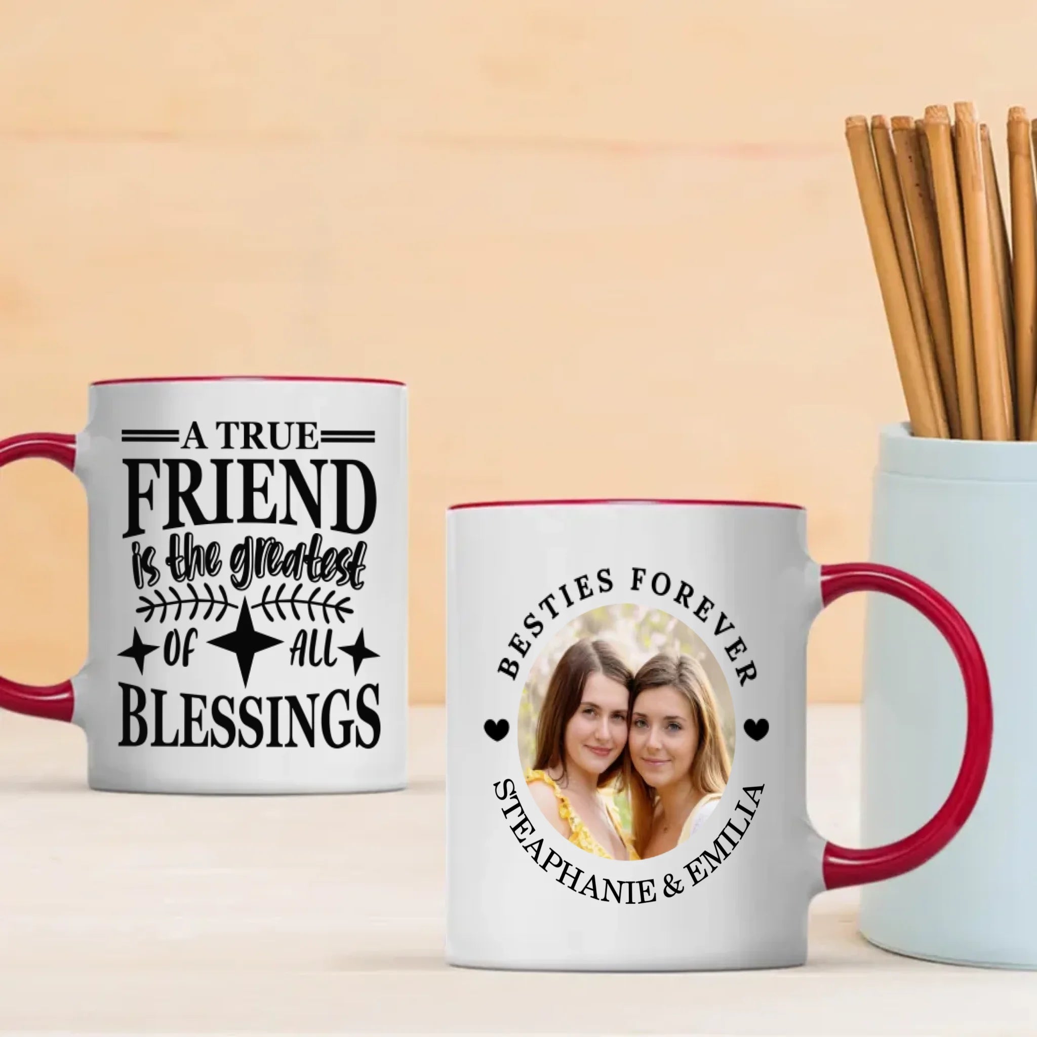 A True Friend Is the Greatest of All Blessings Mug – Heartfelt Gift - 89Prints